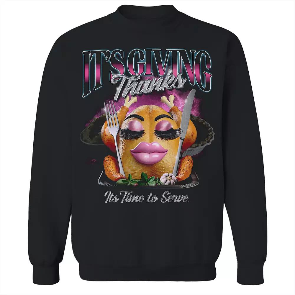 Men's COLAB89 Its Giving Thanks Thanksgiving Graphic Sweatshirt, Adult Unisex,  Product Image