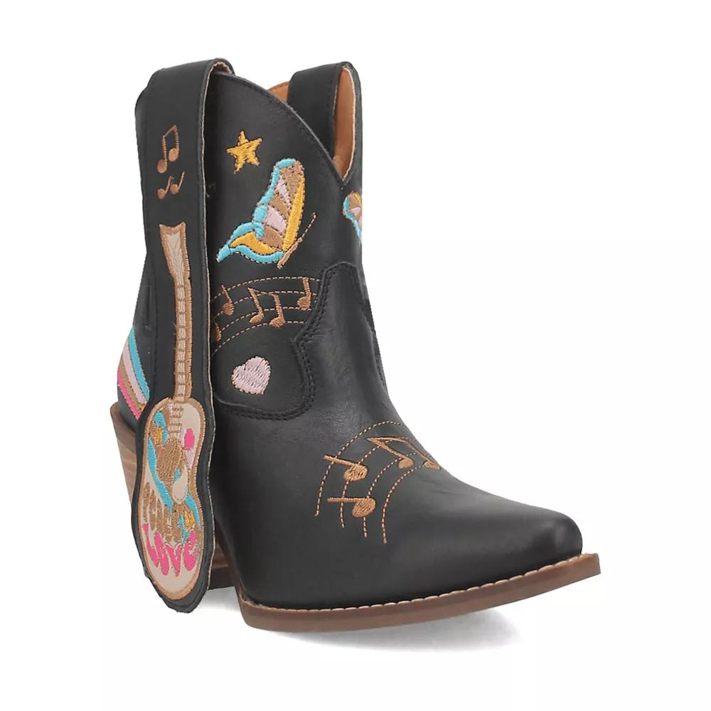 Dingo Melody Women's Leather Ankle Boots, Size: 7, Black Product Image