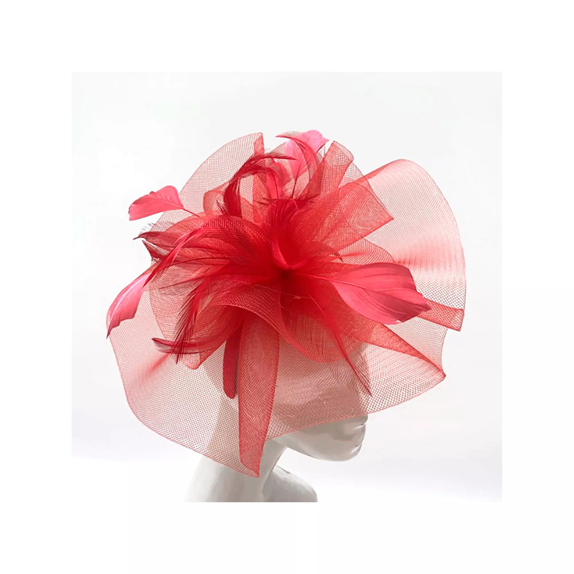 Women's Bellisima Double Layer Crinoline Fascinator, Red Product Image