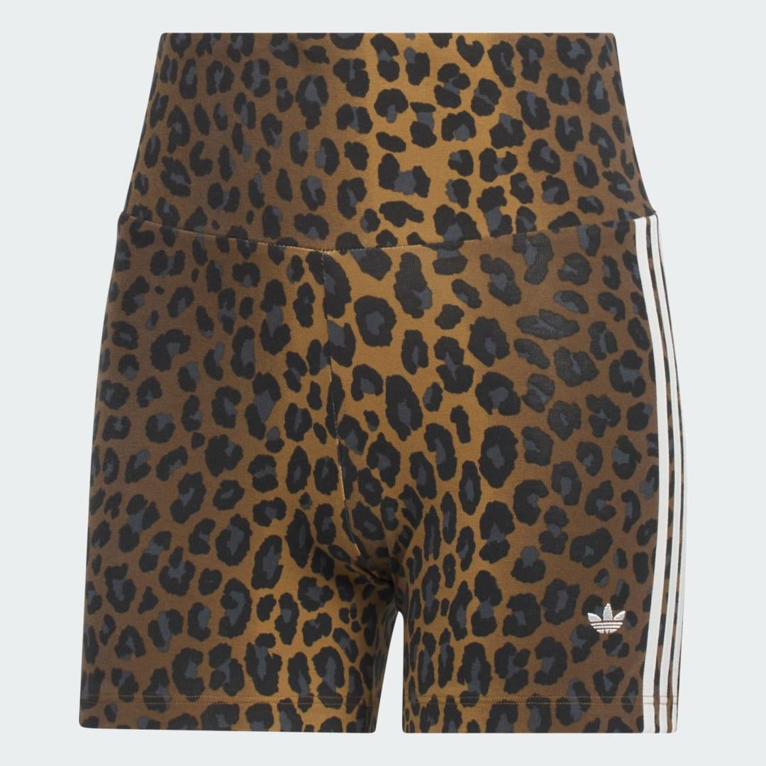 adidas Leopard Booty Short Multicolor XS Womens Product Image