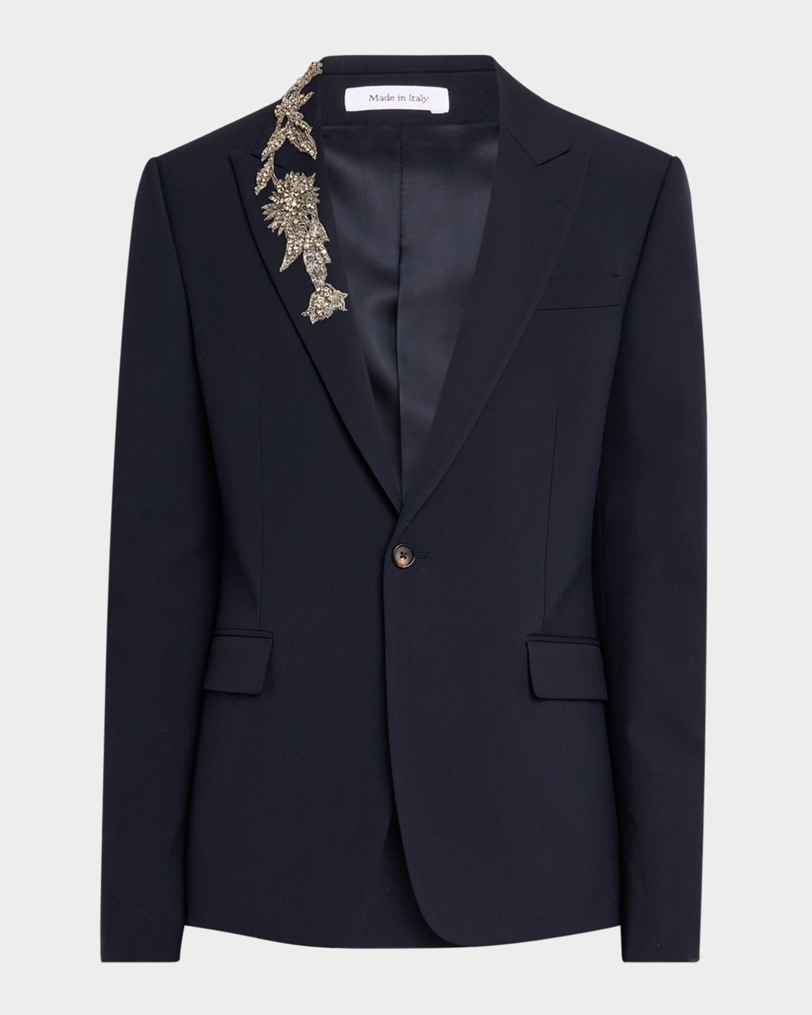 Men's Embroidered Wool Sport Coat Product Image