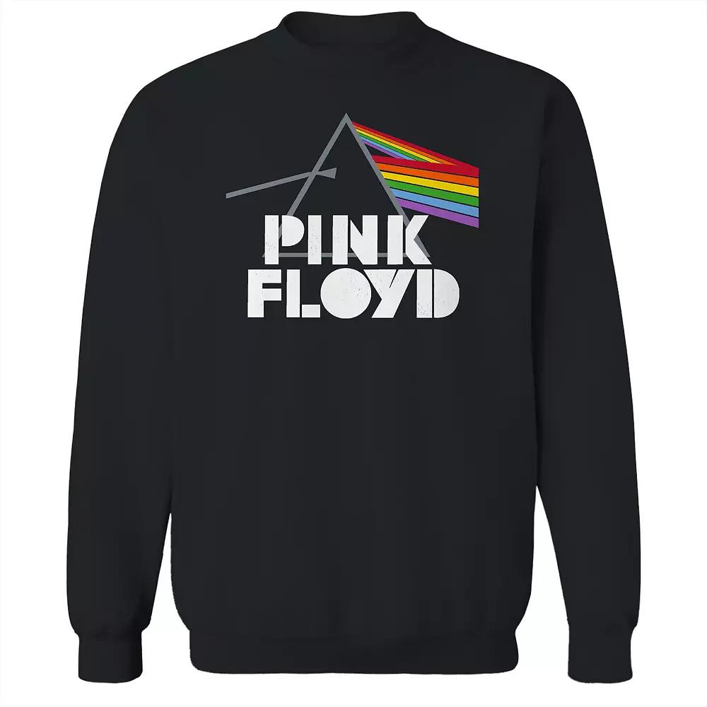 Men's Pink Floyd Prism Graphic Fleece Sweatshirt, Size: Medium, Black Product Image