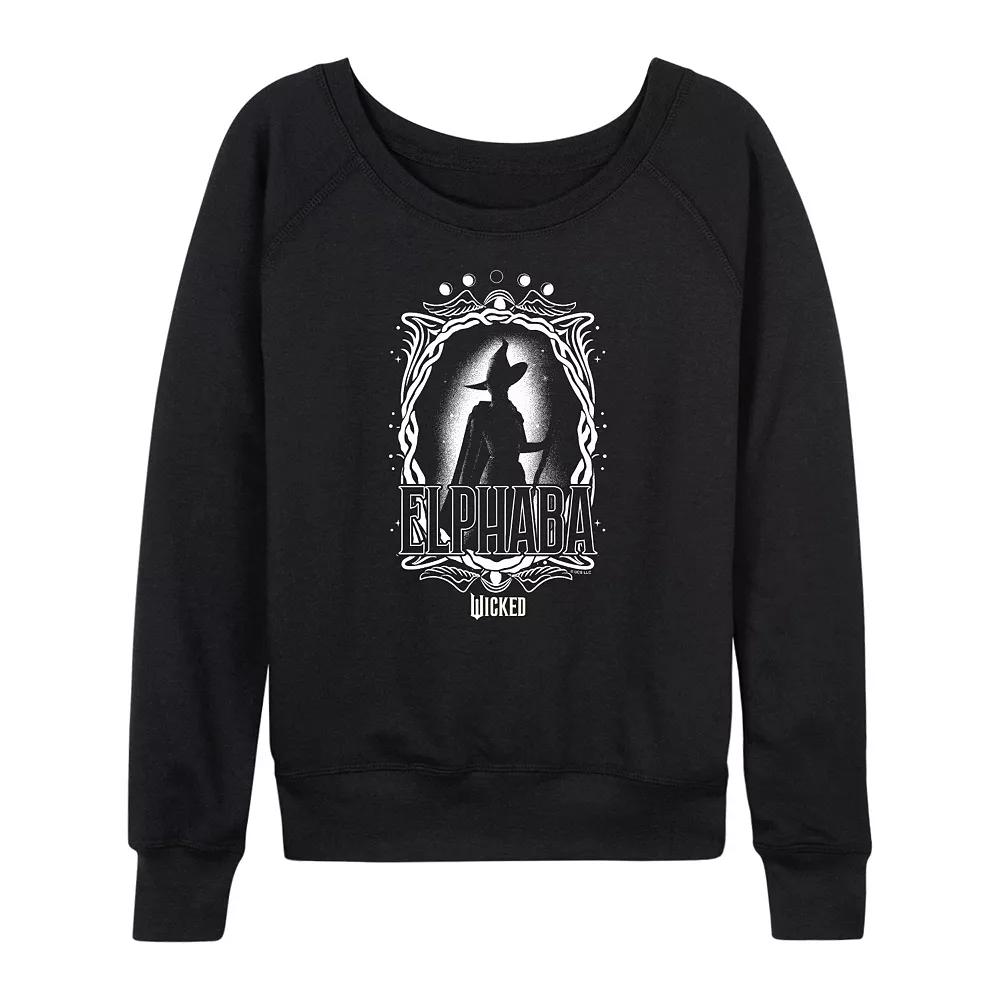 Women's Wicked Elphaba Portrait French Terry Long Sleeve Tee,  Product Image