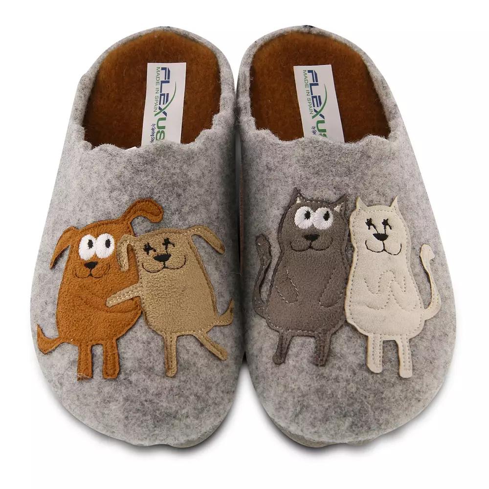 Flexus by Spring Step Petlove Women's Slippers, Size: 38, Gray Team Product Image