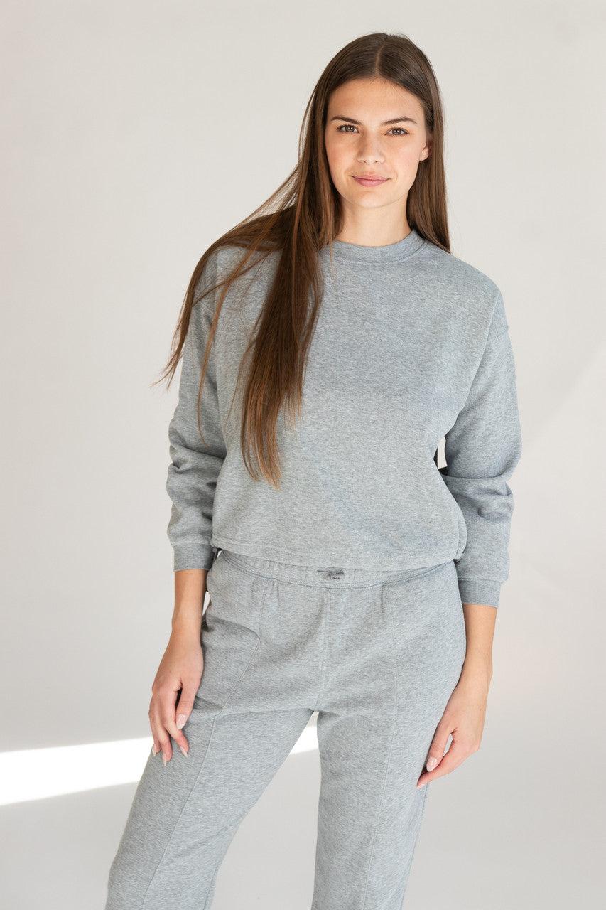 Drawstring Crop Sweatshirt Product Image