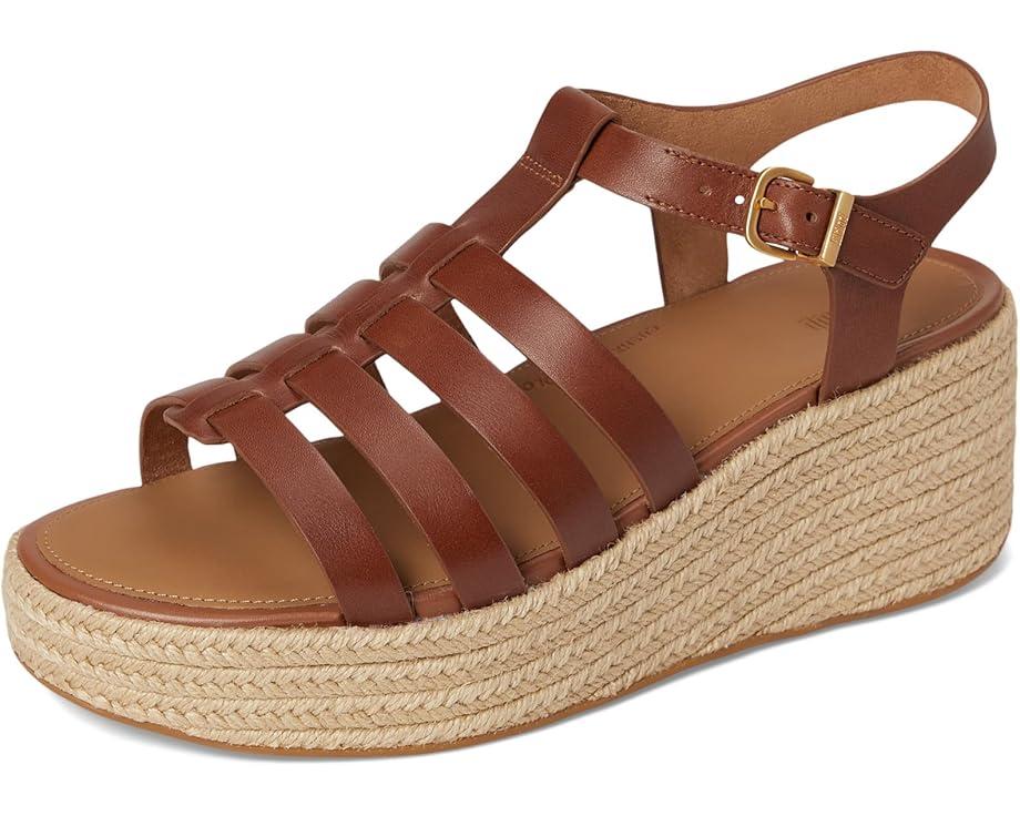 Platfforms Leather/Cork Heeled Ankle-Strap Sandals Product Image