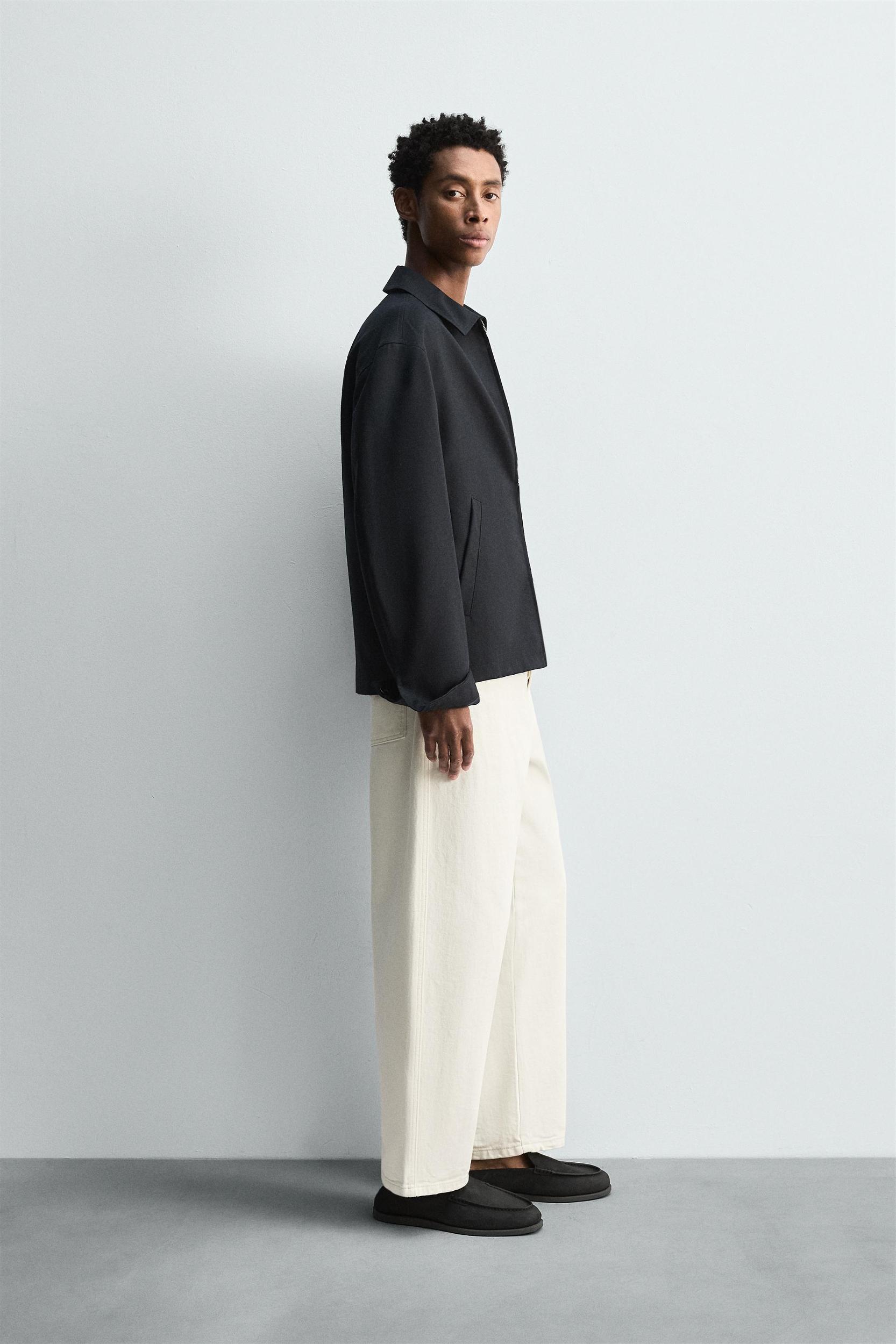 WOOL ZIP-UP OVERSHIRT Product Image