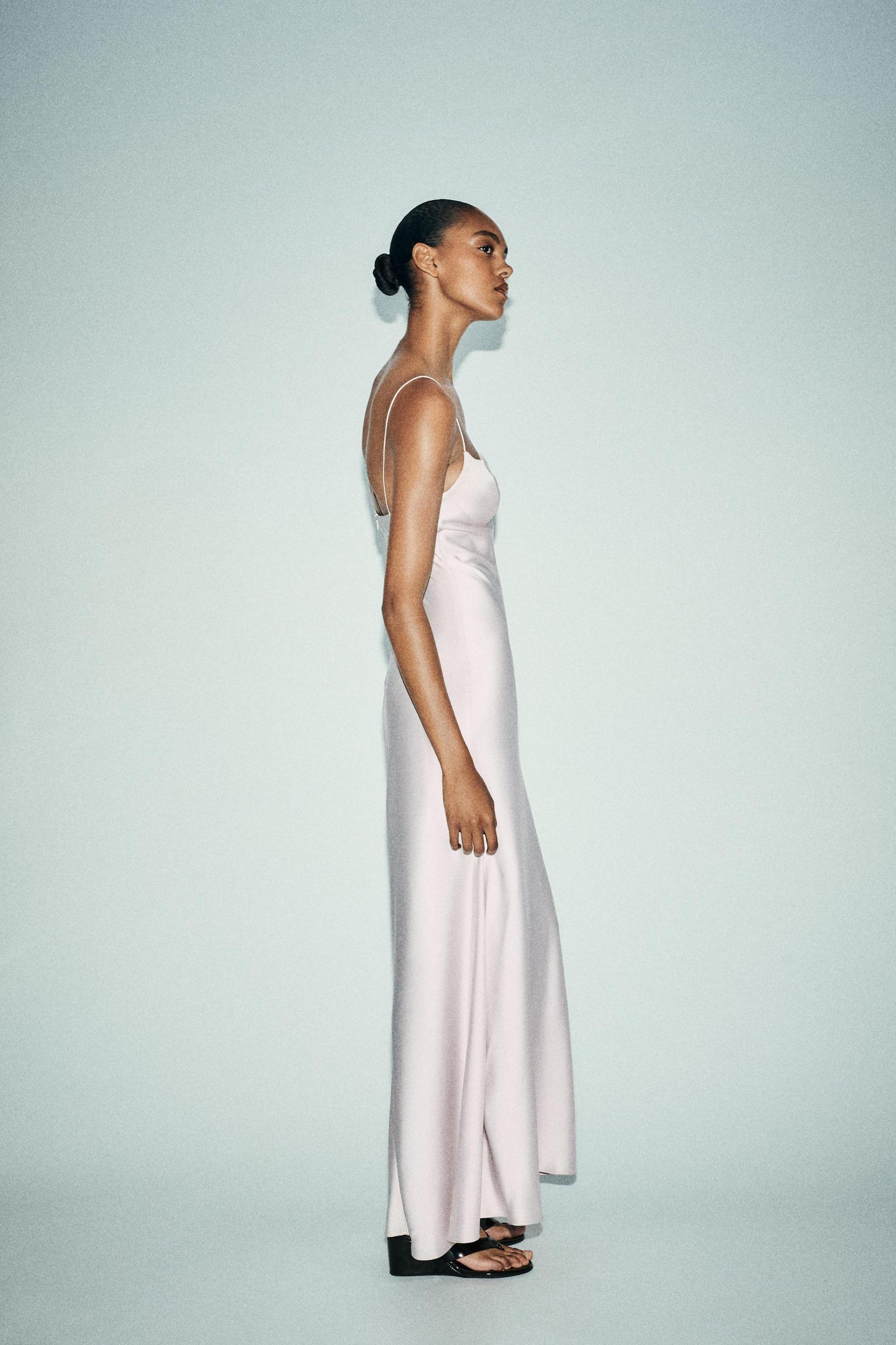 SATIN LONG DRESS Product Image