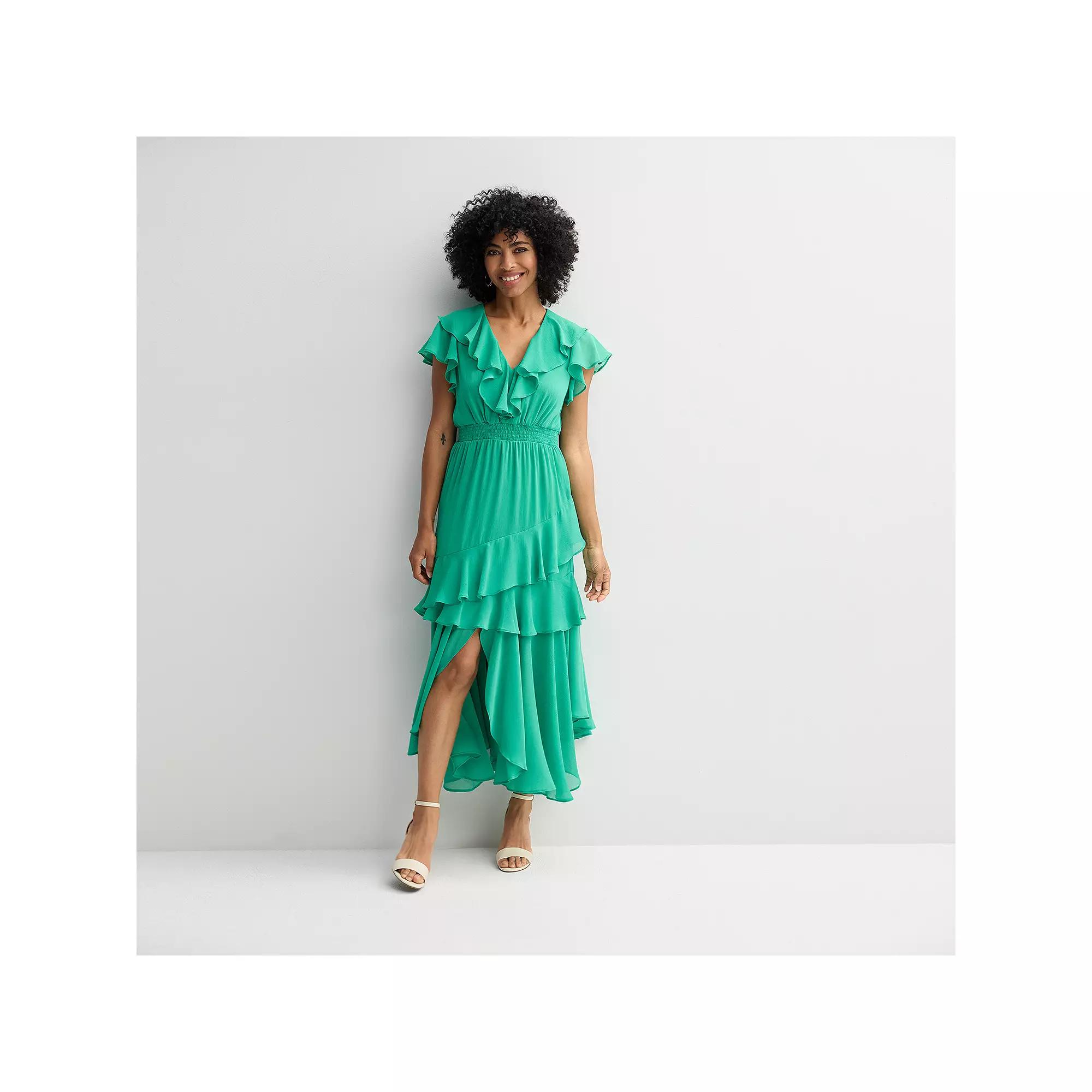 Women's Maison Tara Smocked Waist Tiered Maxi Dress,  Product Image