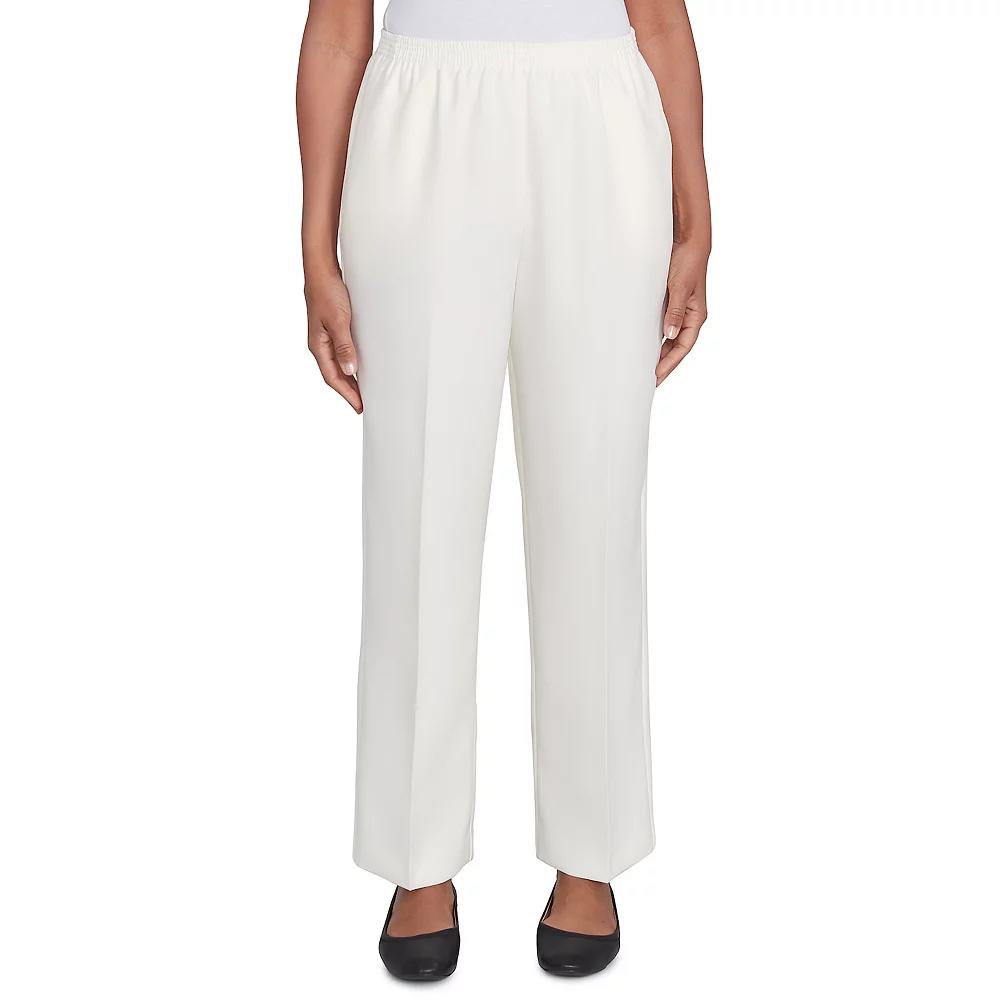 Women's Alfred Dunner All Around Elastic Poly Short Length Pants,  Product Image