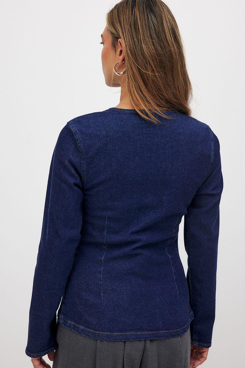 Asymmetric Denim Shirt Product Image