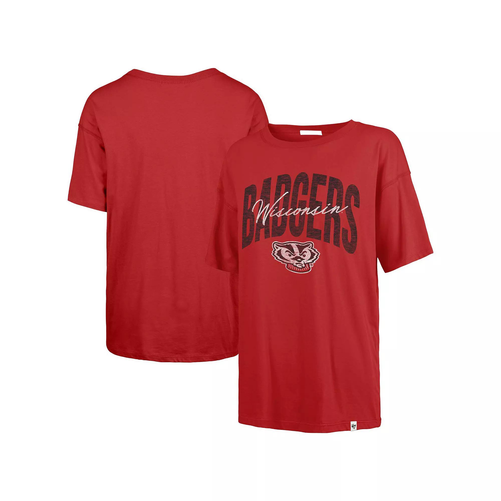 Women's '47 Red Wisconsin Badgers Muse Sadie T-Shirt,  Product Image
