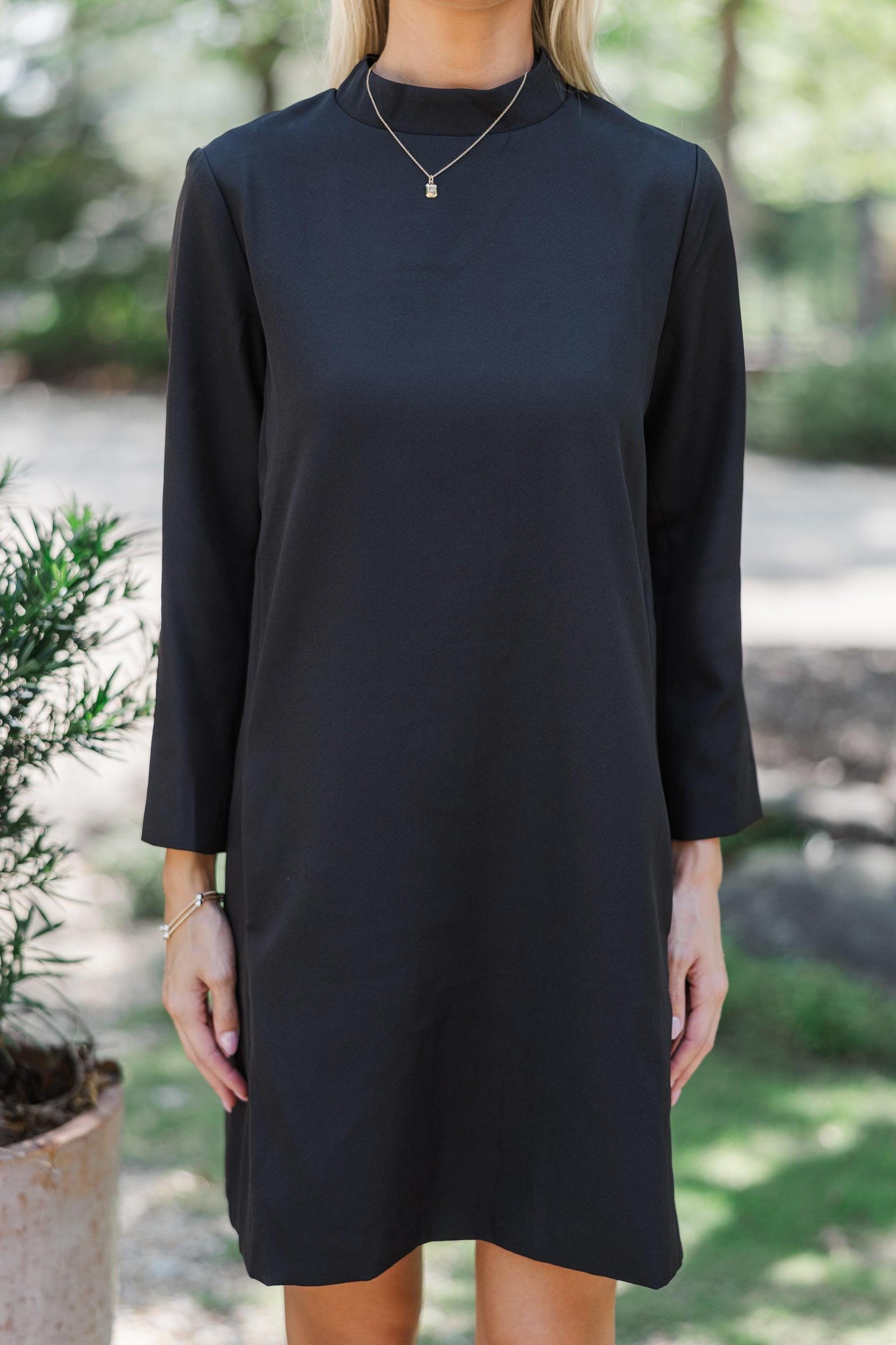 It Goes On Black Shift Dress Female Product Image