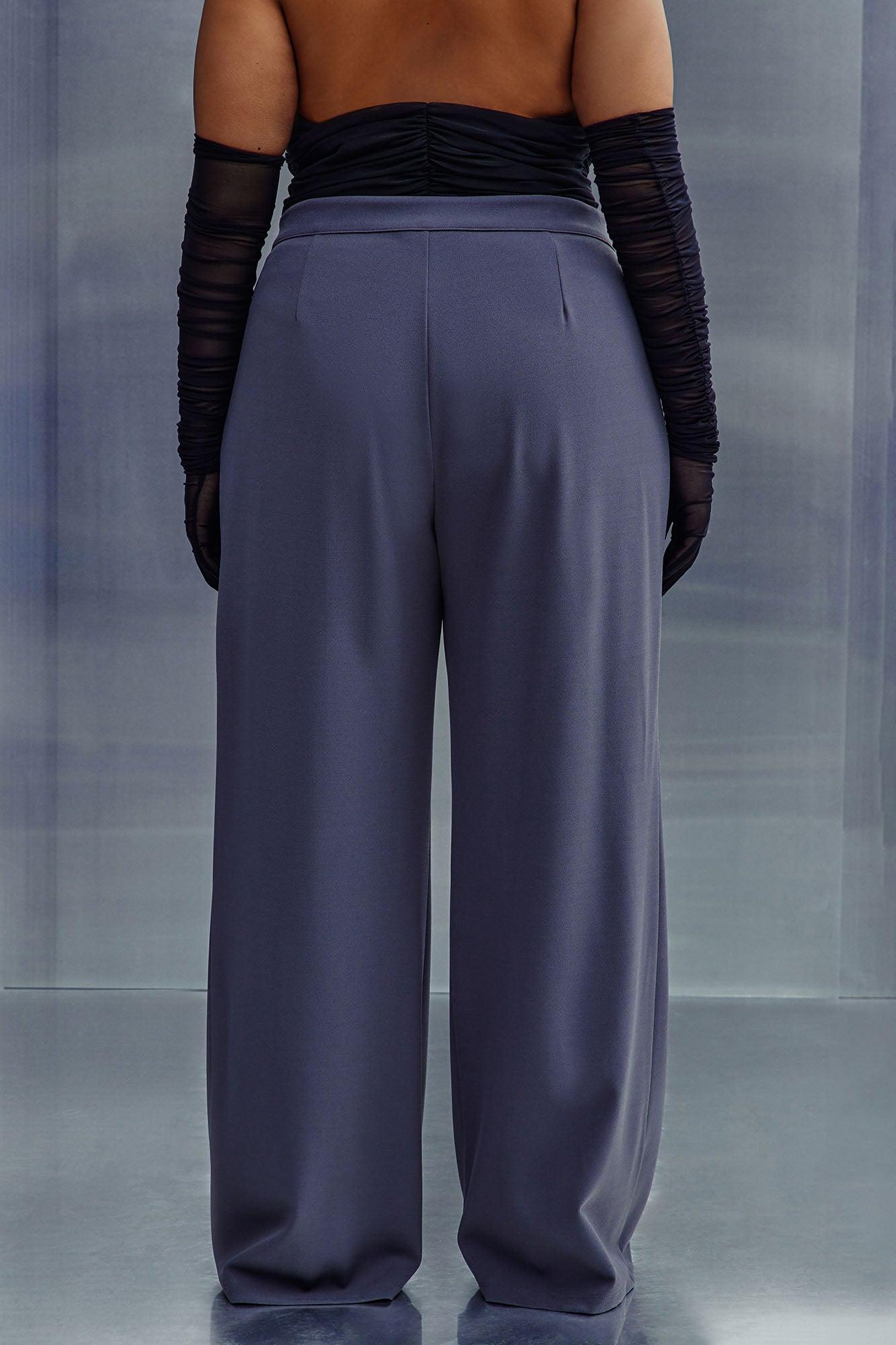 Power Hour Wide Leg Trouser - Charcoal Product Image