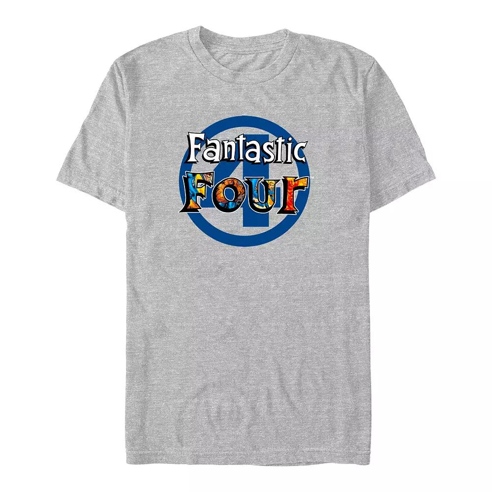 Big & Tall Marvel Fantastic Four Heros Graphic Tee, Men's, Size: 3XL Tall, Athletic Grey Product Image