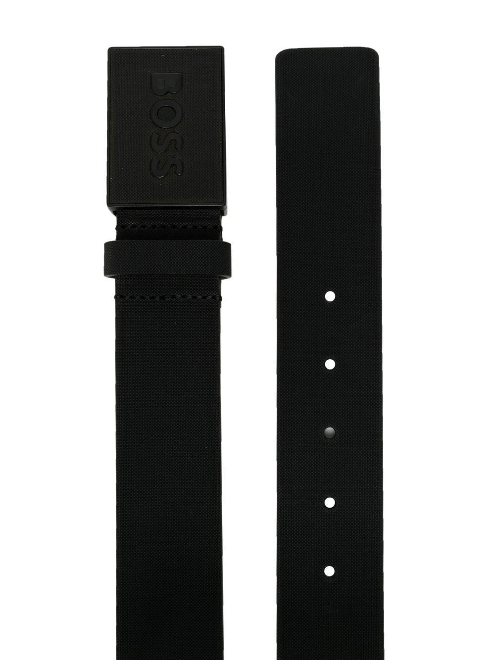 logo-plaque leather belt Product Image