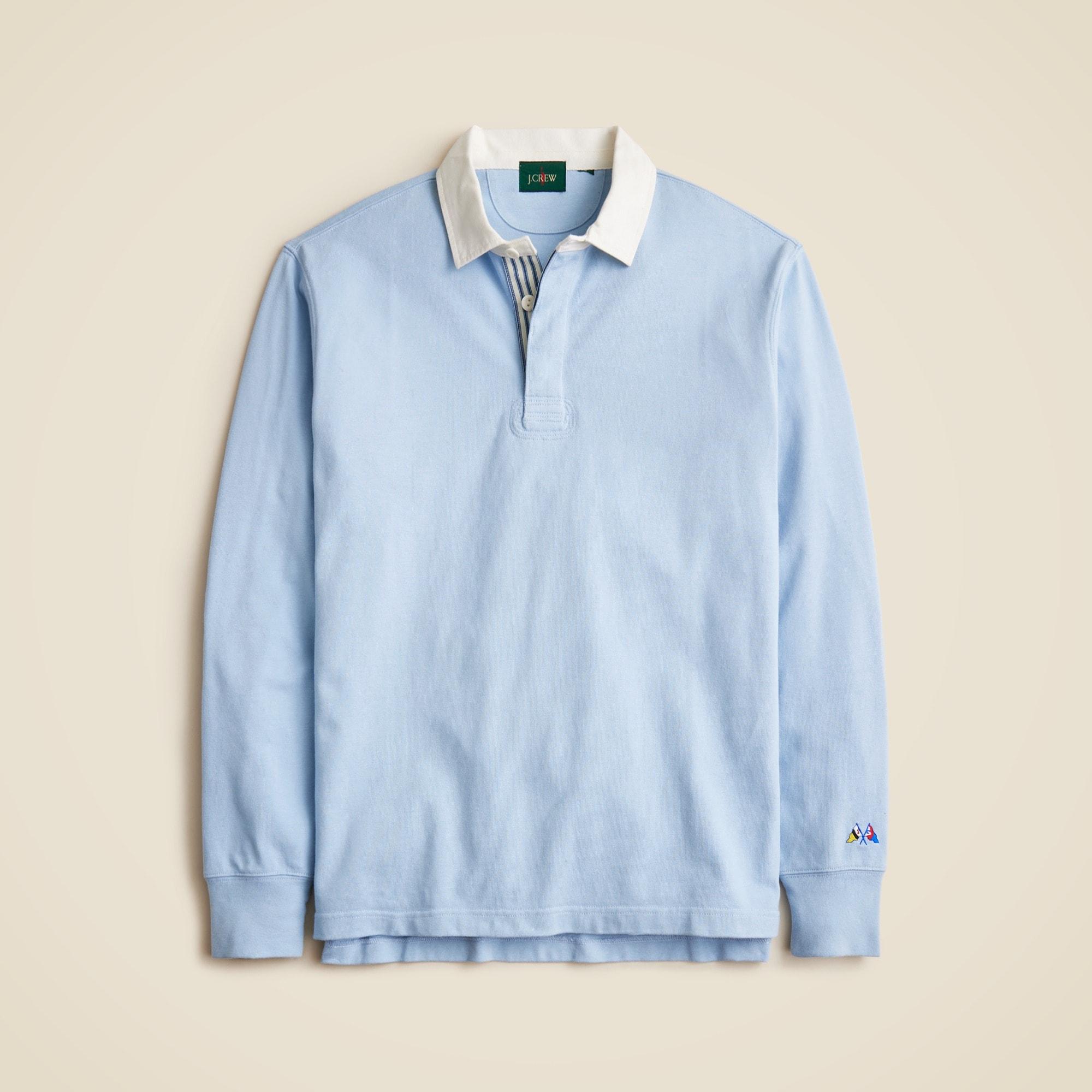 Rugby shirt with striped placket Product Image