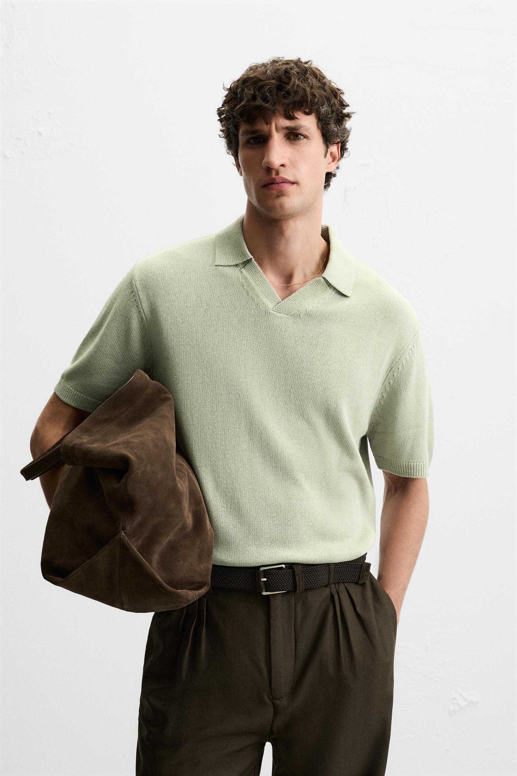 TEXTURED KNIT POLO Product Image