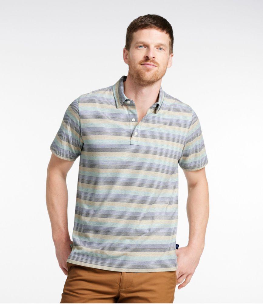Men's Comfort Stretch Performance® Pima Polo, Short-Sleeve, Stripe Product Image