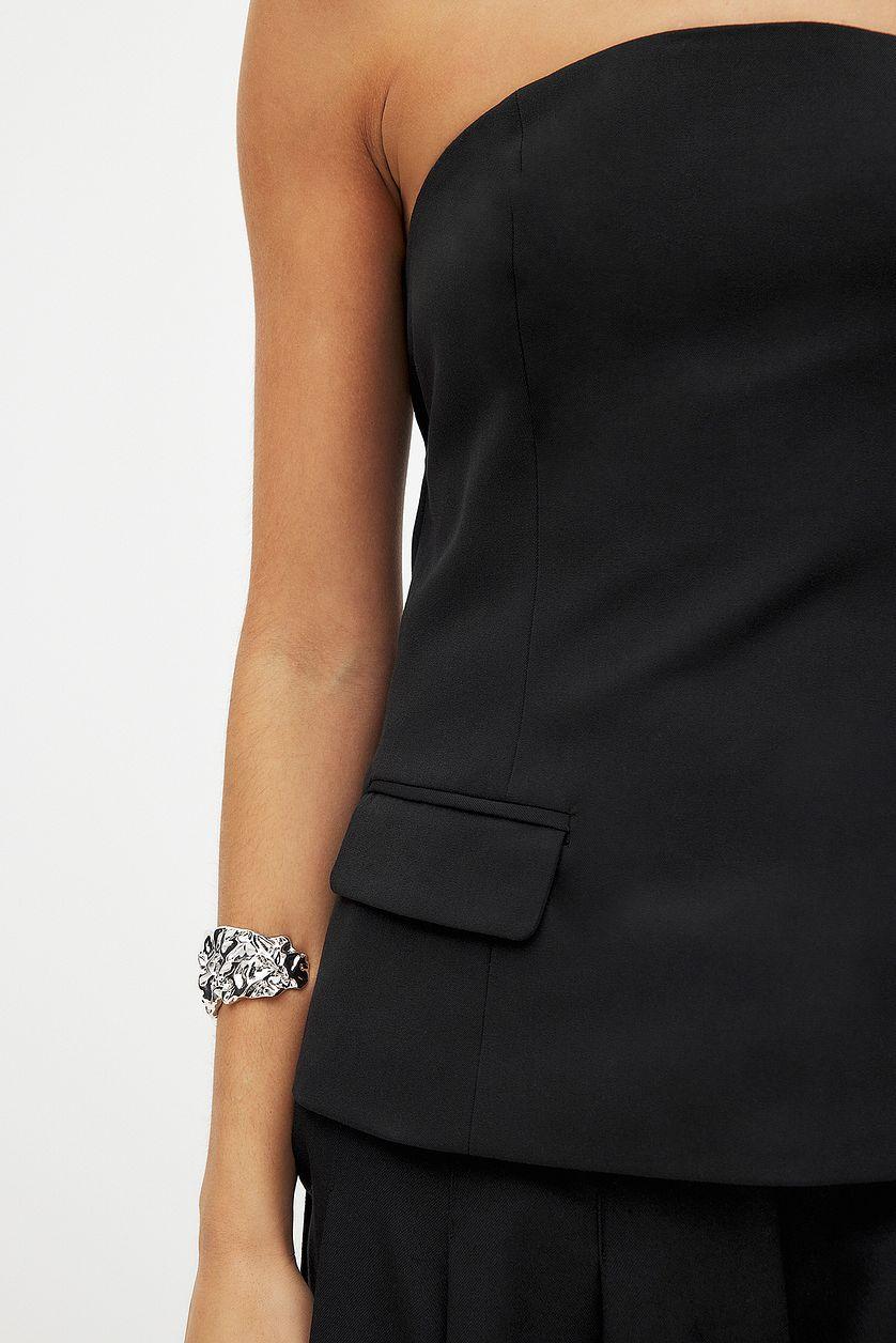 Bandeau Corset Top Black Product Image