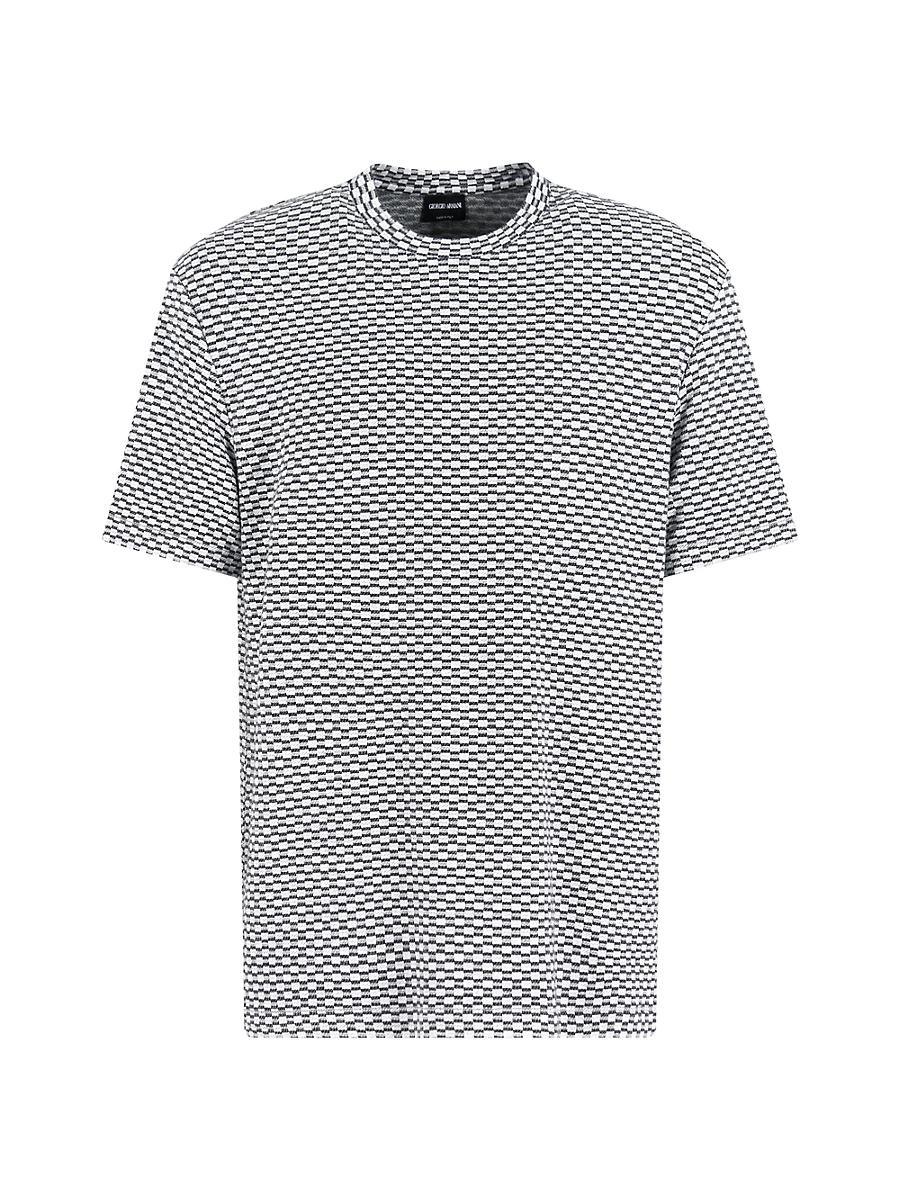 Mens Square Jersey Jacquard T-Shirt Product Image