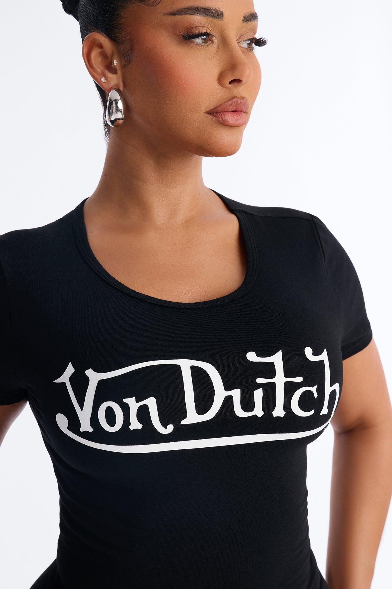Von Dutch OG T Shirt Mini Dress - Black/White Female Product Image