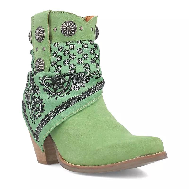 Women's Dingo Bandida Leather Western Ankle Boots,  Product Image