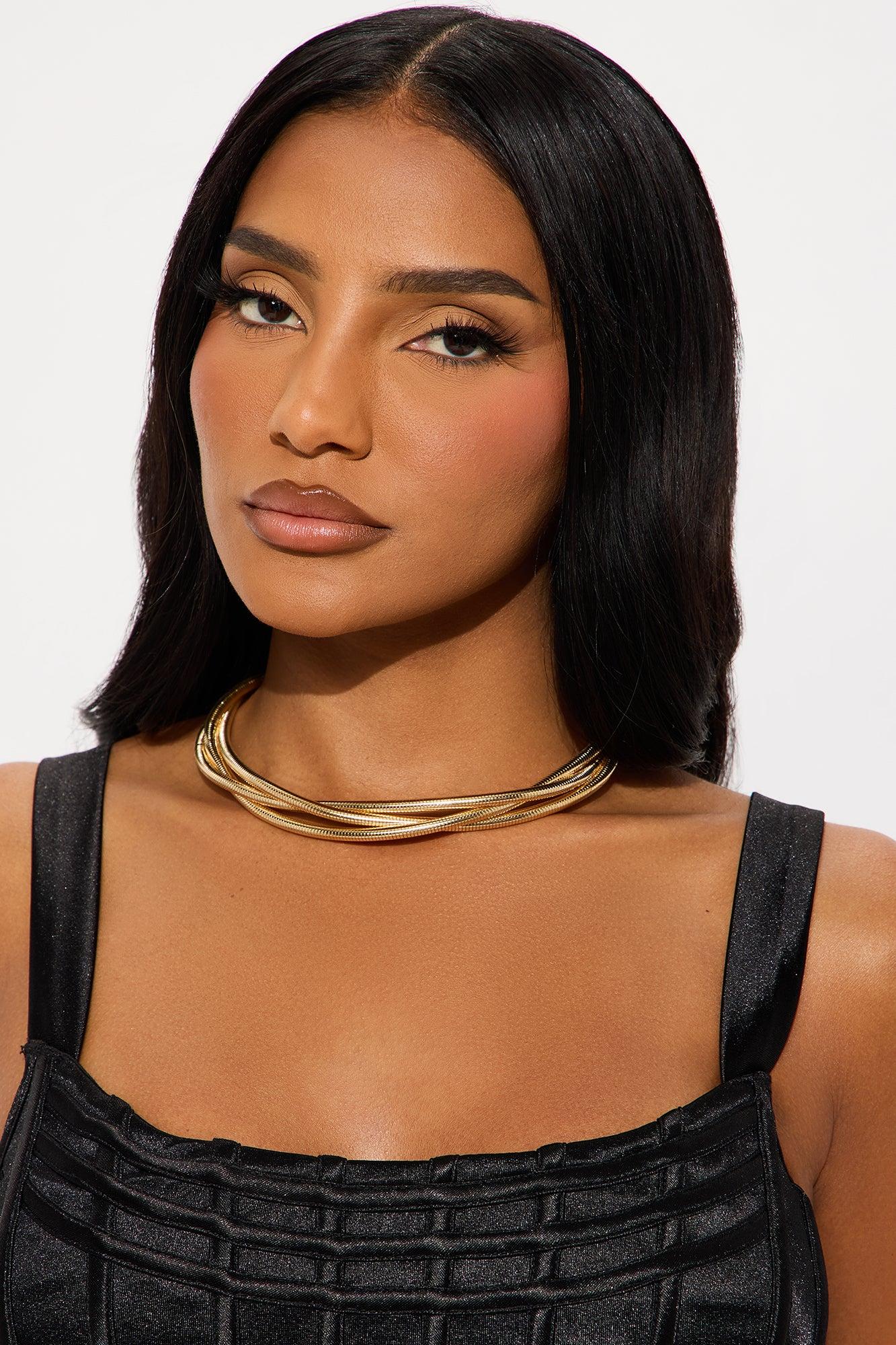 Mallory Layered Choker Necklace - Gold Female Product Image