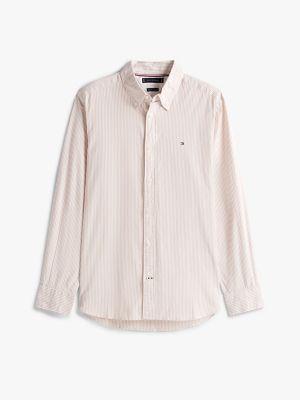 Regular Fit Stripe Stretch Poplin Shirt Product Image