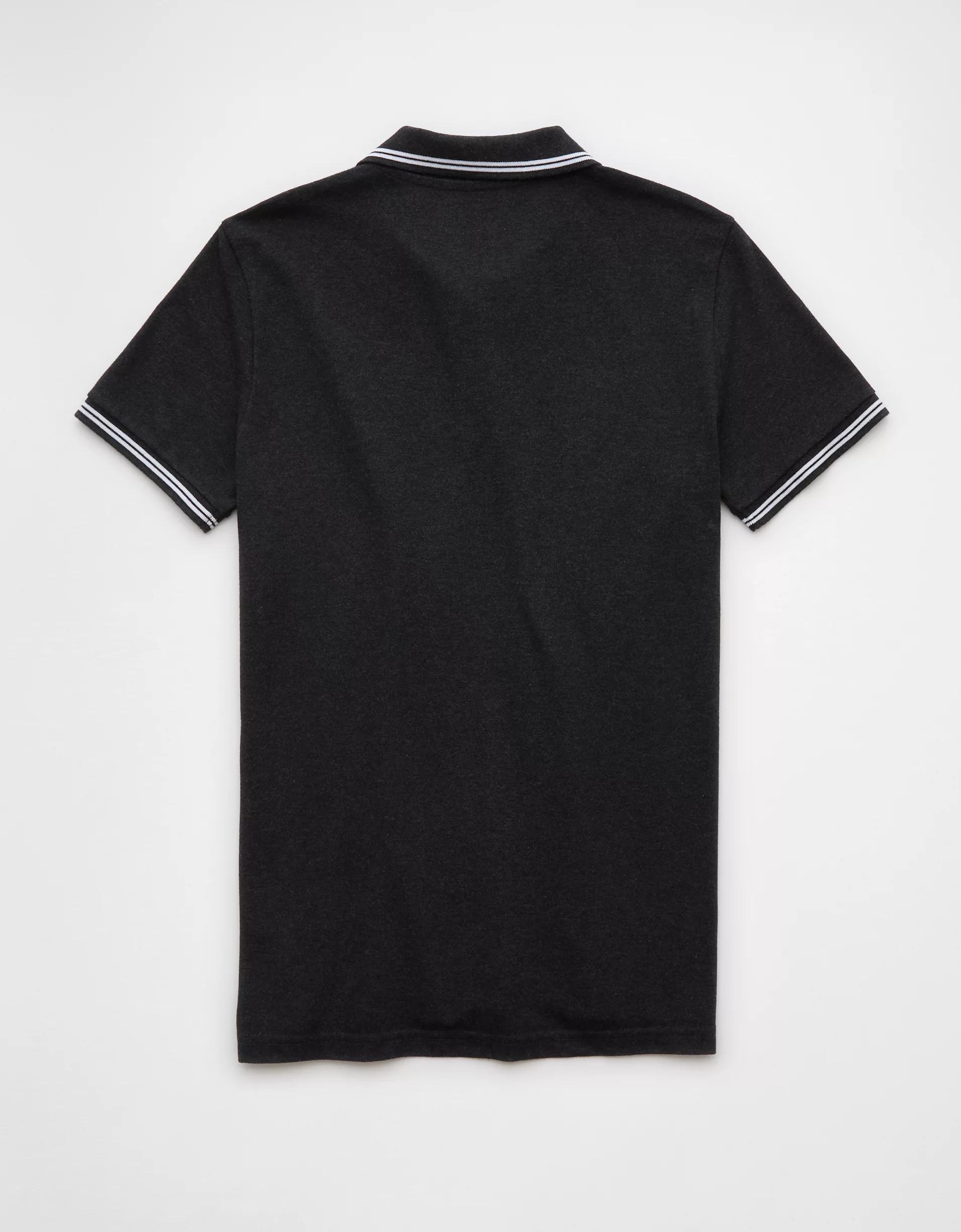 AE Lived-In Stretch Pique Slim Fit Tipped Polo Shirt Product Image