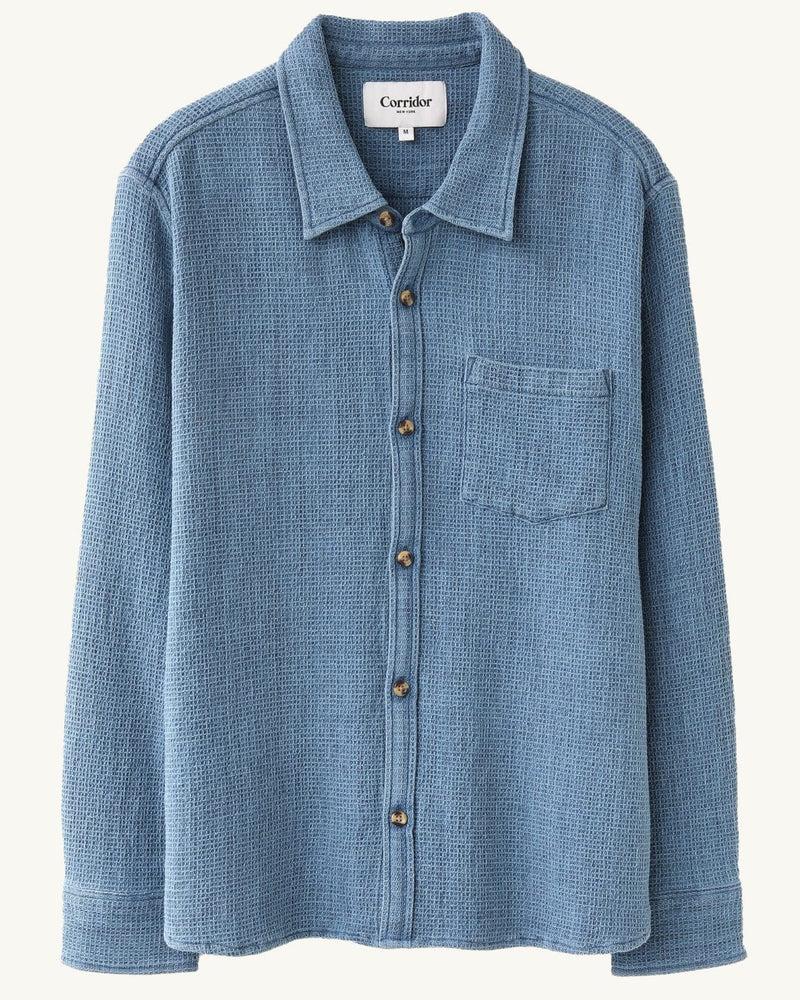 Waffle LS - Washed Indigo Product Image