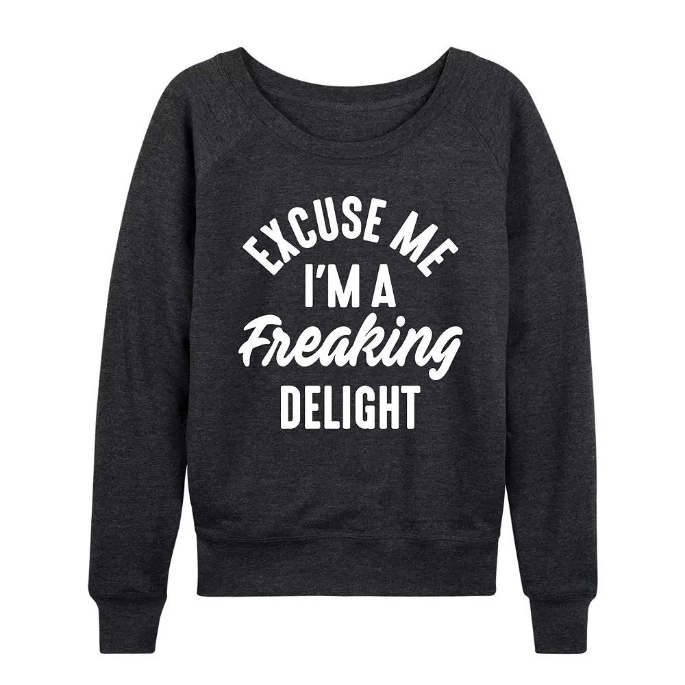 Women's A Freaking Delight French Terry Long Sleeve Tee, Girl's,  Product Image