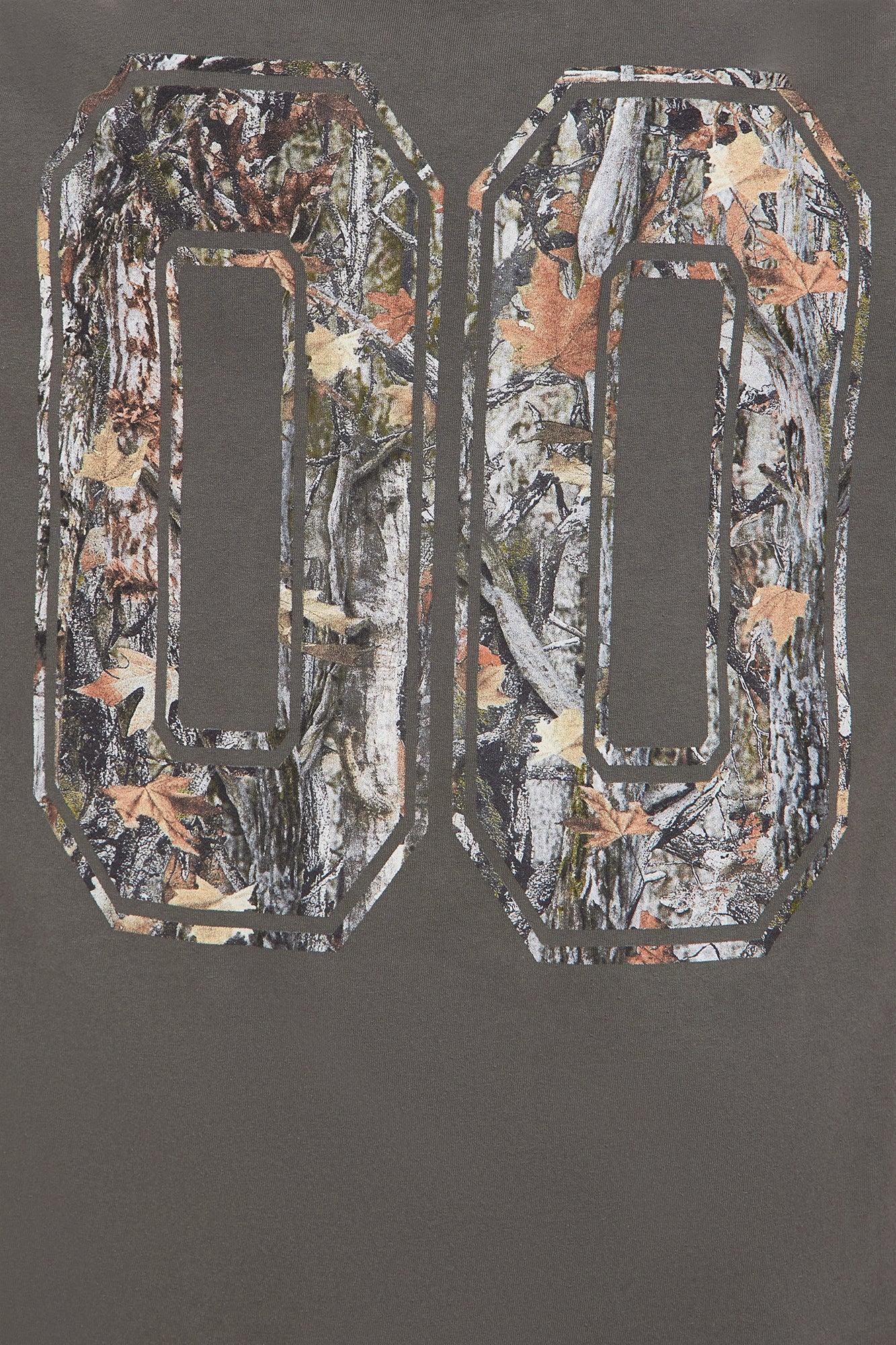 Lexi Camo Washed Oversized Tee - Charcoal Product Image