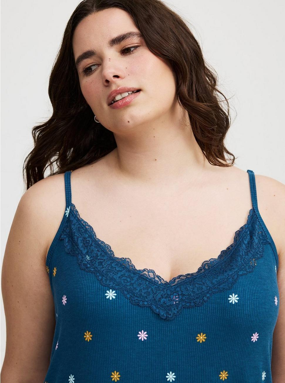 Lace Trim Midi Sleep Gown Product Image