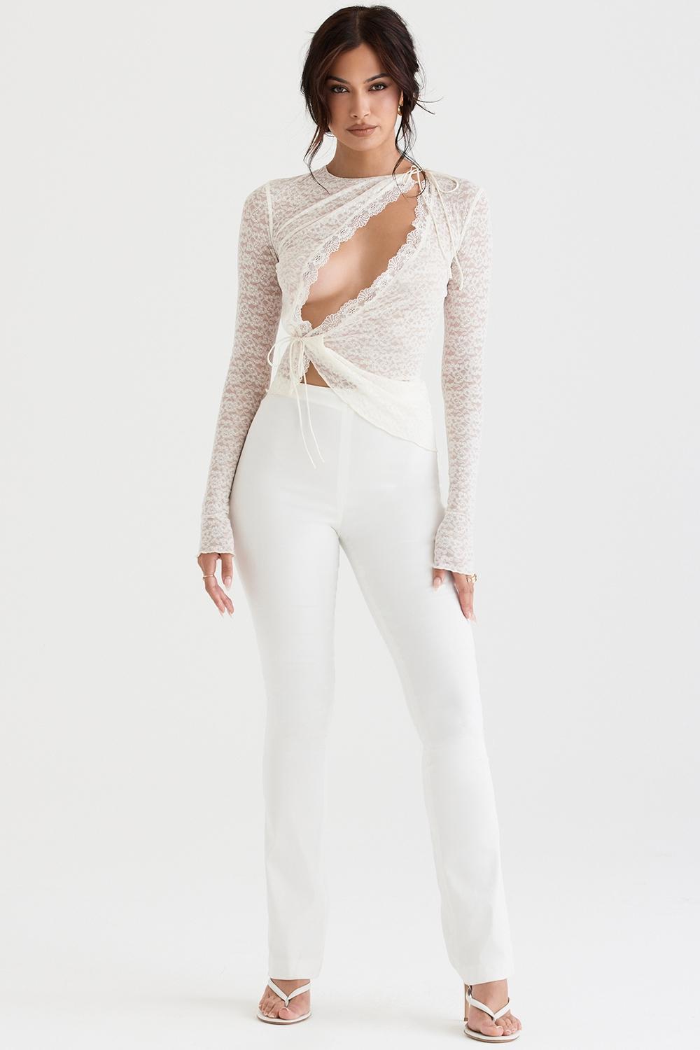 Laurel  ivory high waisted trousers Product Image