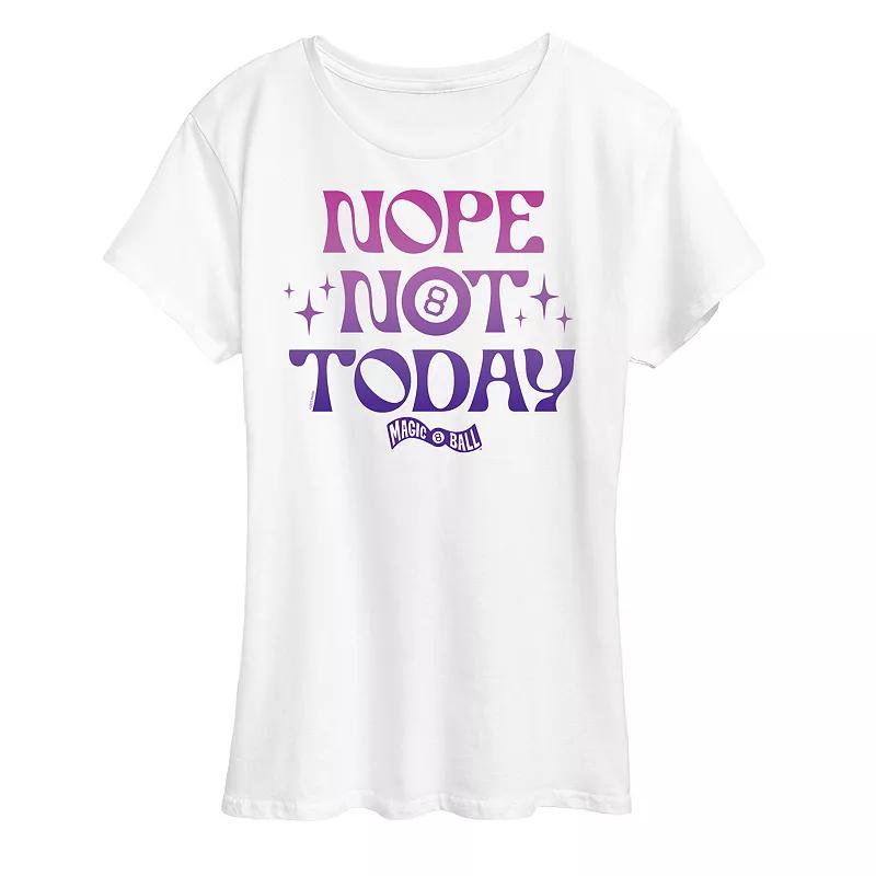 Women's Magic 8 Ball Nope Not Today Graphic Tee,  Product Image