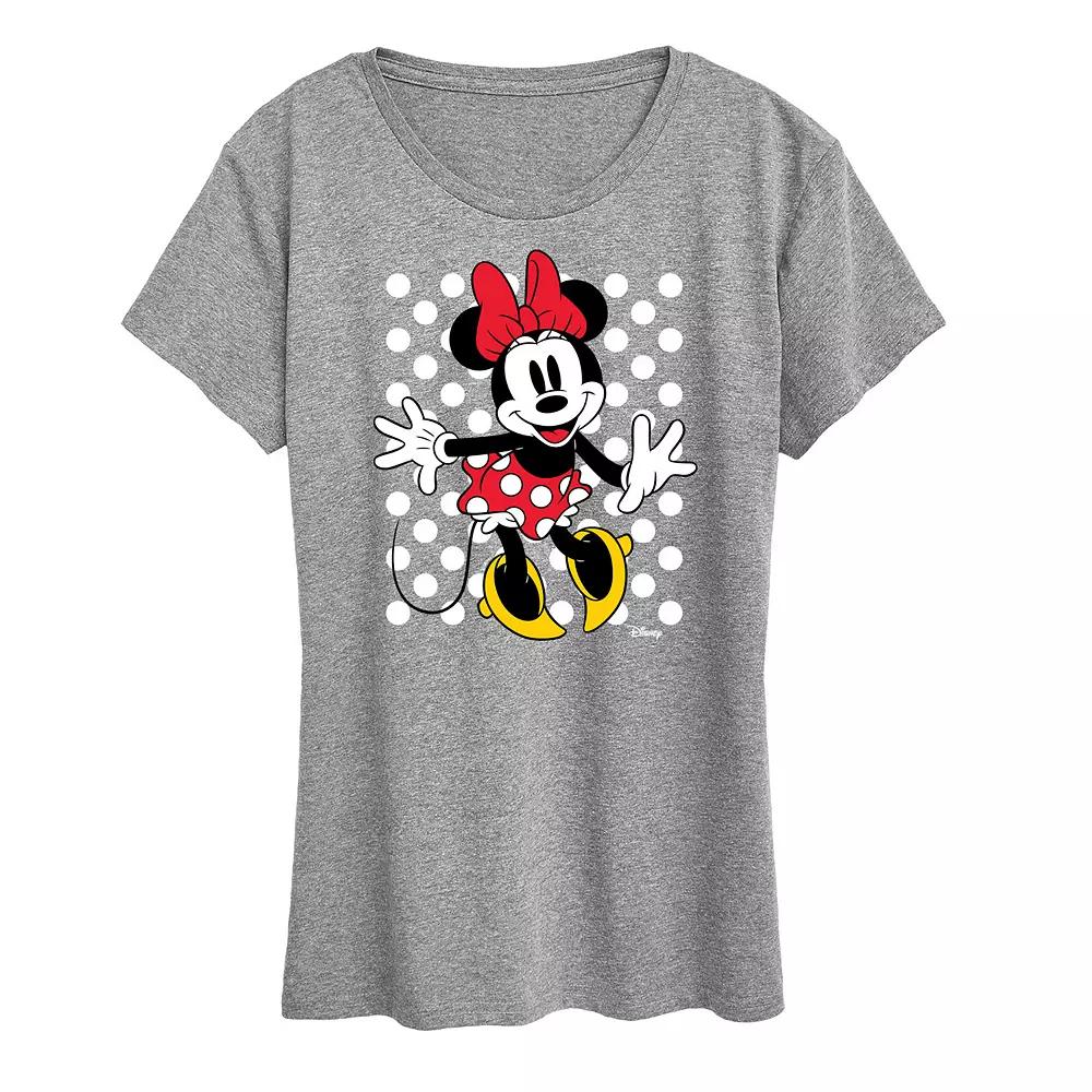 Disney's Minnie Mouse With Dots Graphic Tee, Women's,  Product Image
