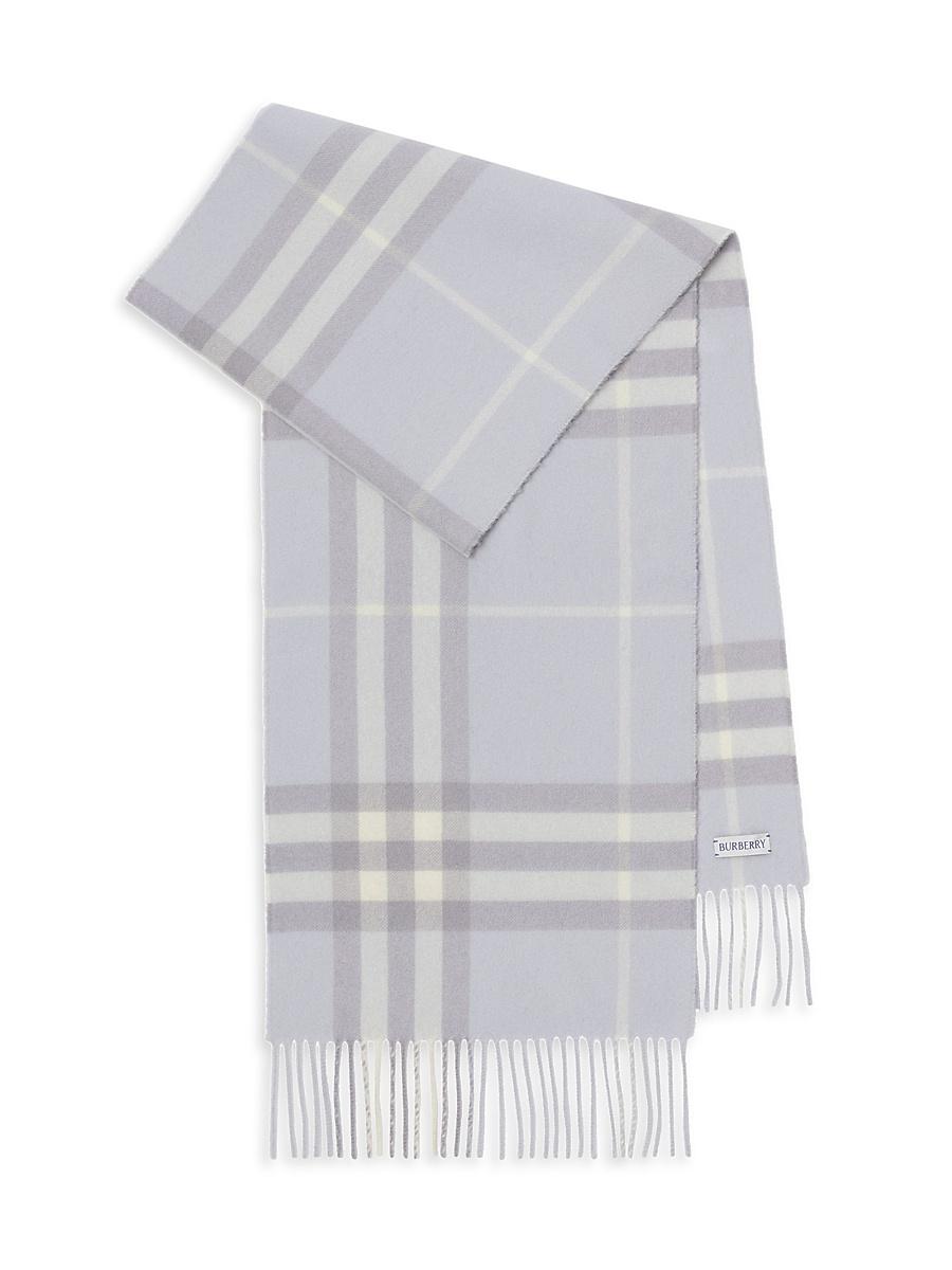 Womens Check Cashmere Scarf Product Image