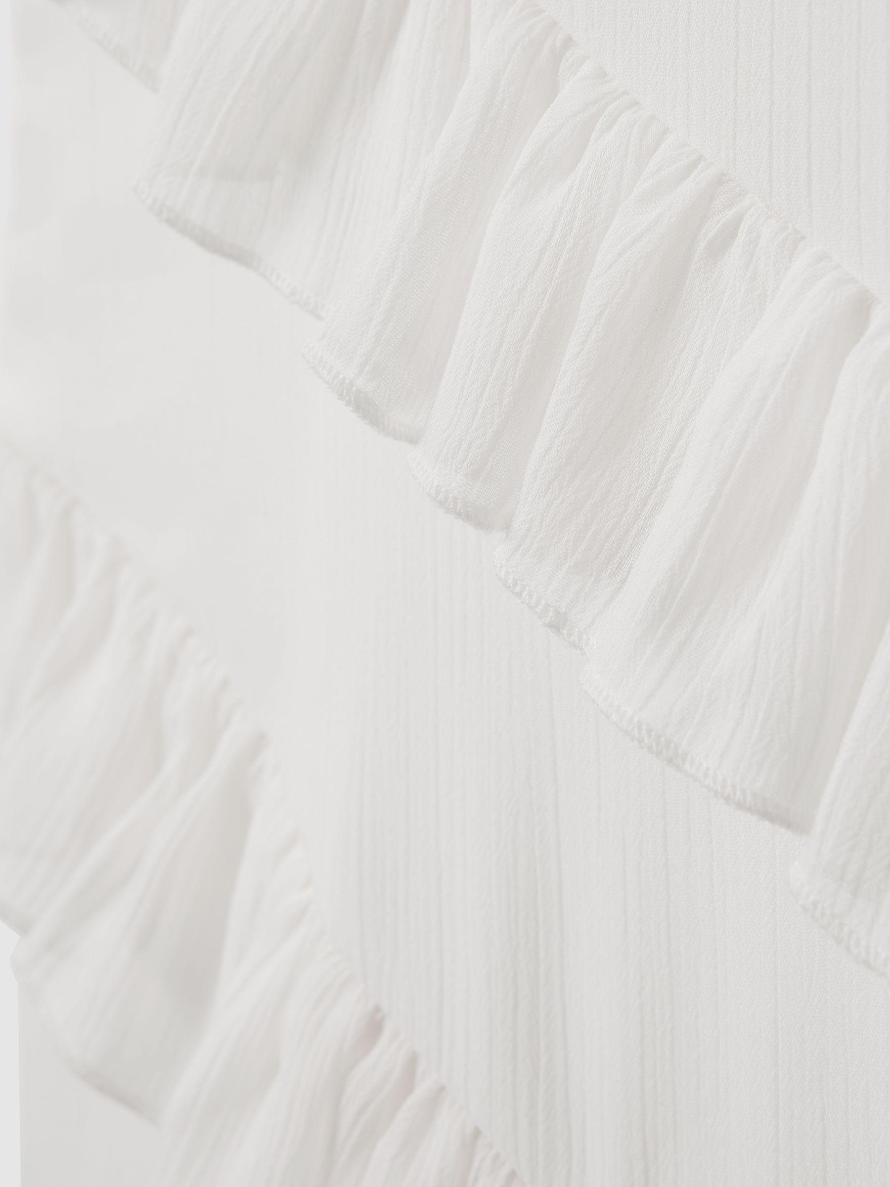 Amur Ruffle Maxi Dress in White Product Image