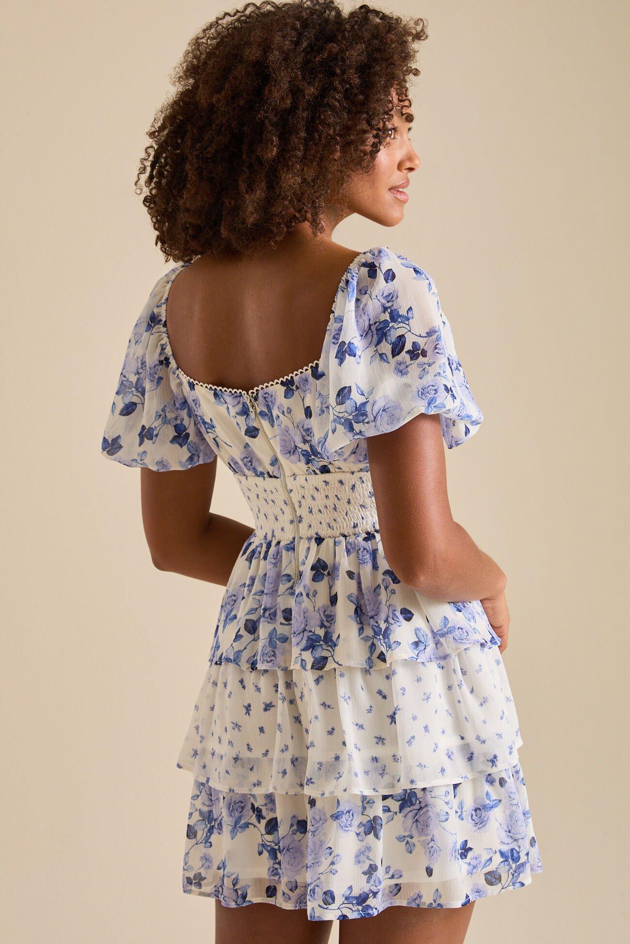 Mia Tiered Floral Mini Dress Product Image