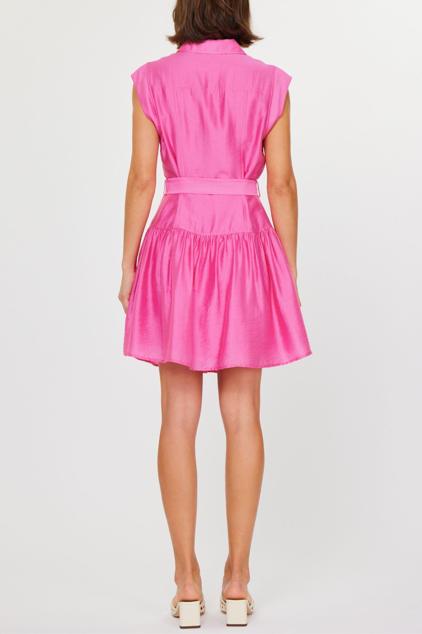 Collared Tie Waist Dress Product Image