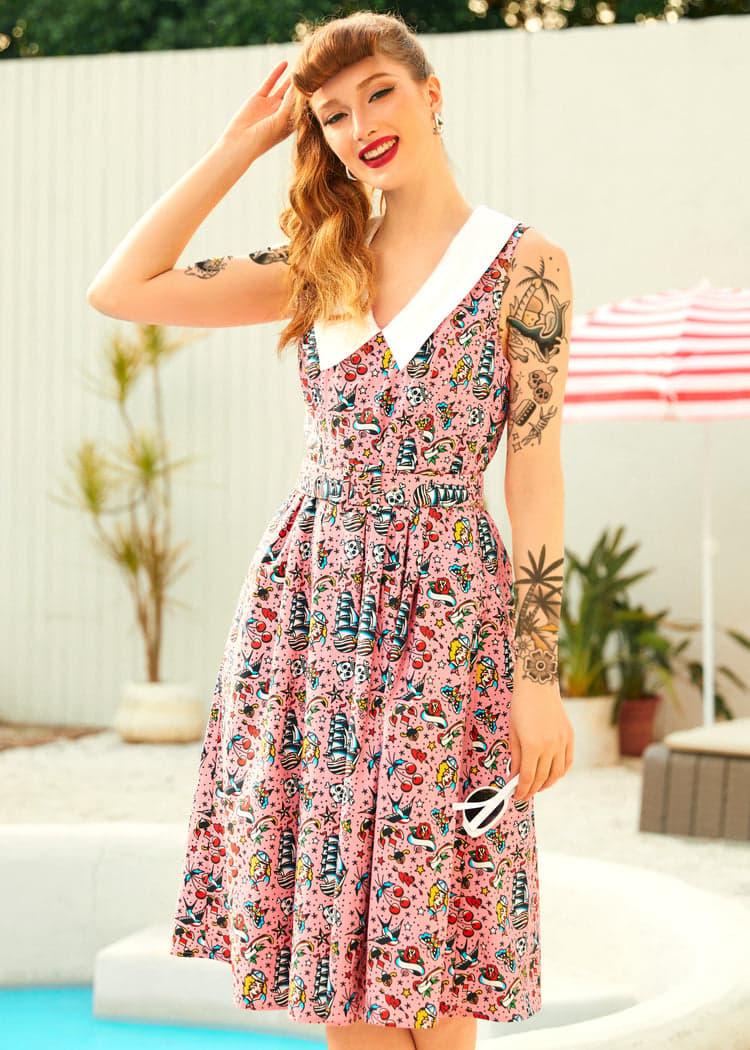 Find Me in Palm Springs Fit & Flare Dress Product Image