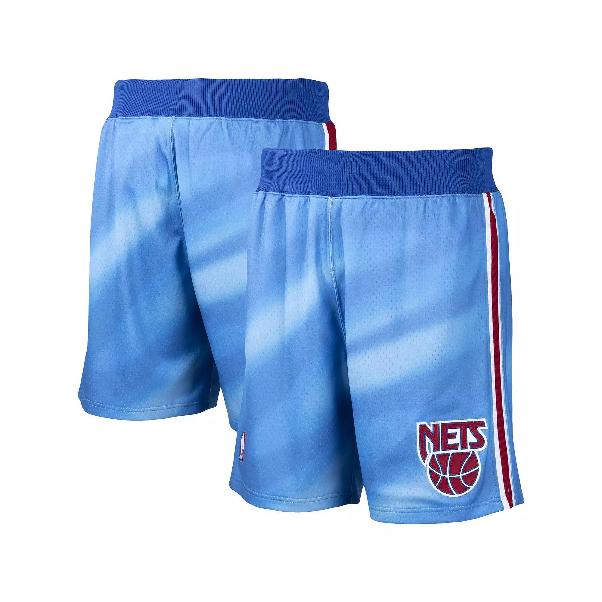 Men's Mitchell & Ness Blue New Jersey Nets 1990/91 Hardwood Classics Authentic Shorts,  Product Image