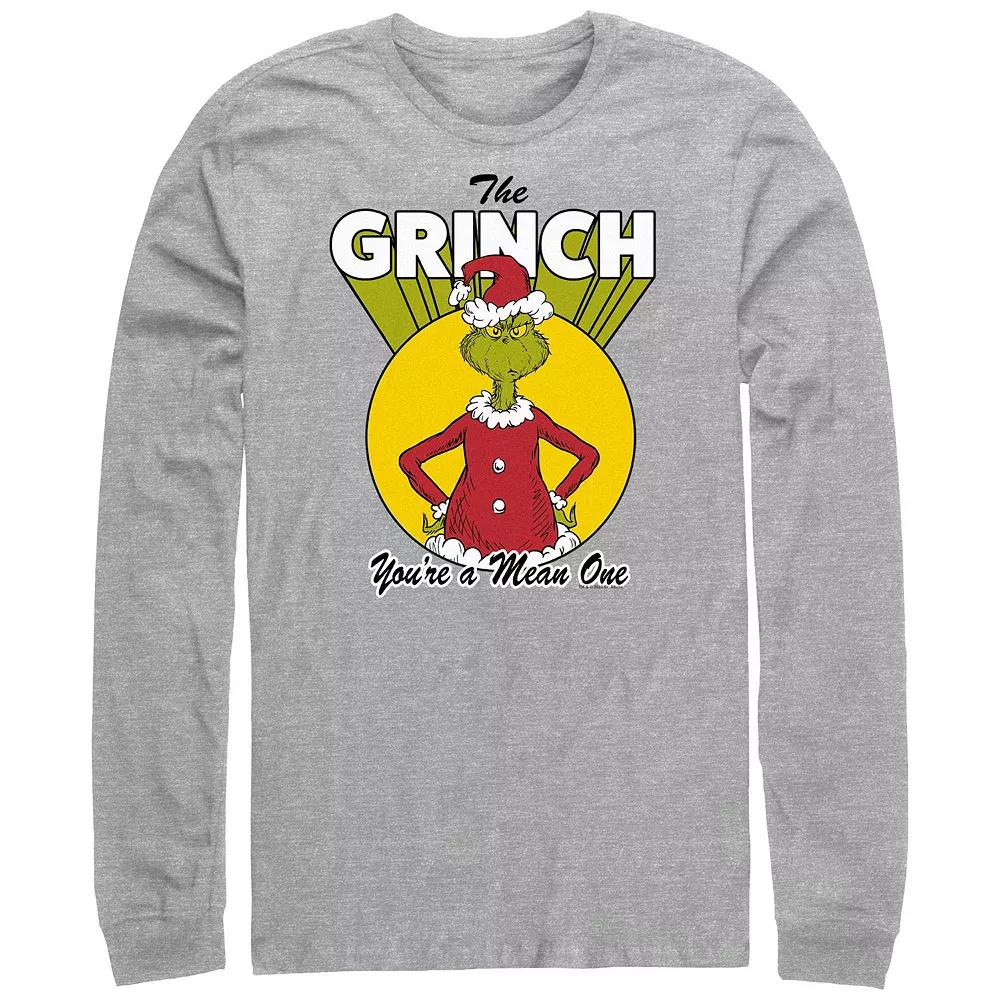 Big & Tall Dr. Seuss The Grinch You're A Mean One Long Sleeve Graphic Tee, Men's,  Product Image