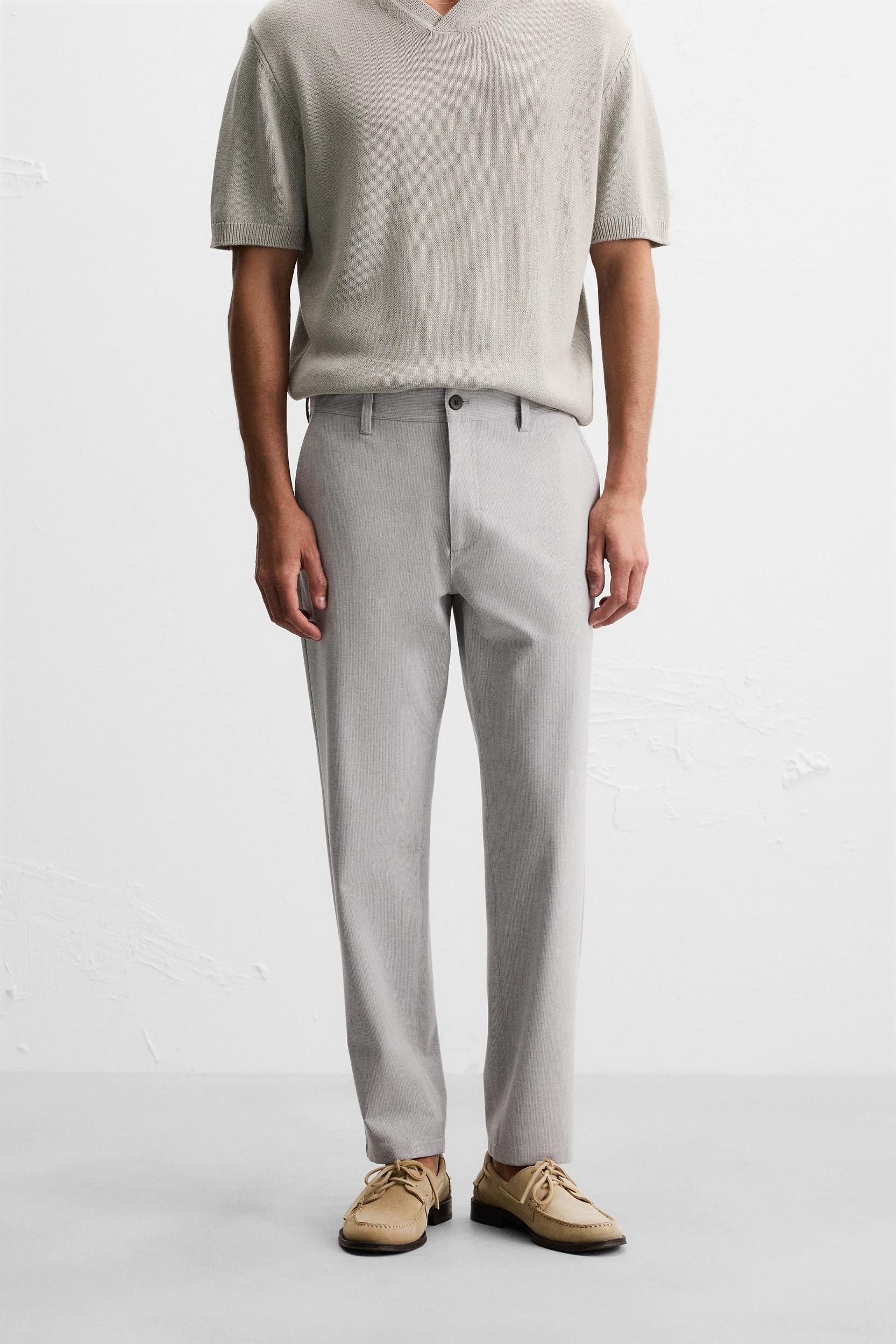 TEXTURED STRETCH PANTS Product Image