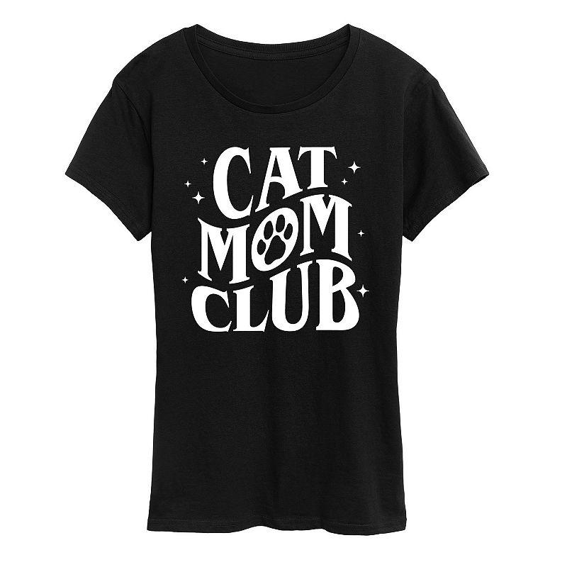 Women's Cat Mom Club Graphic Tee, Girl's,  Product Image