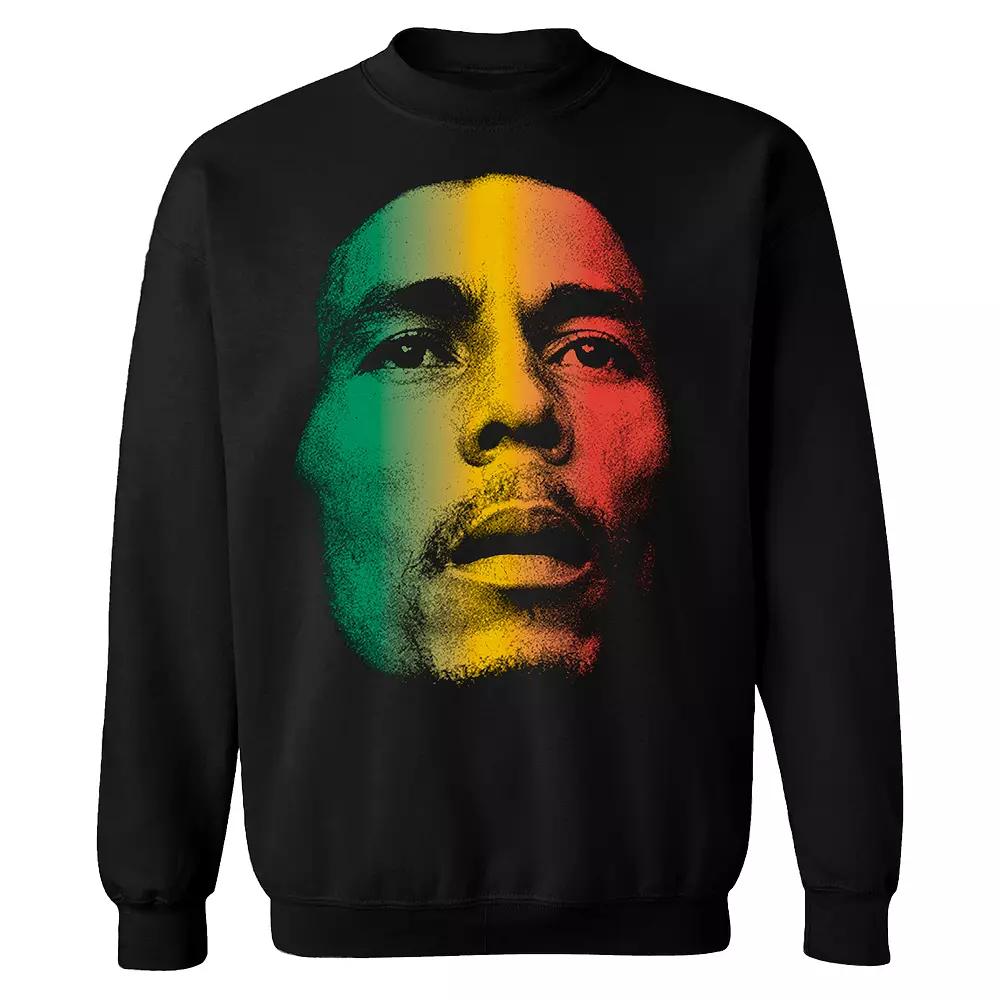 Men's Bob Marley Face Sweatshirt, Size: XXL, Black Product Image