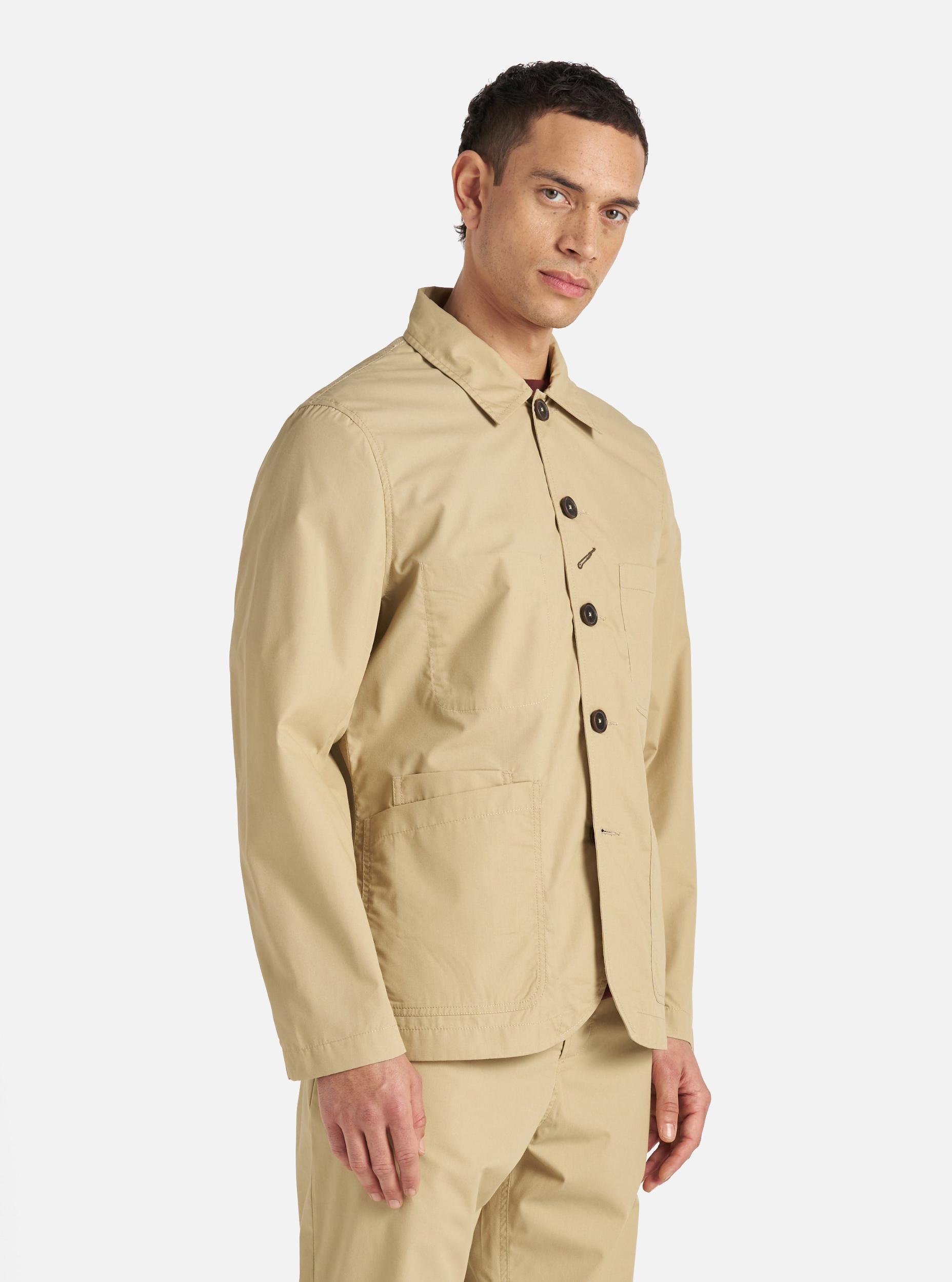 Universal Works Bakers Jacket in Sand Recycled Polytech Product Image