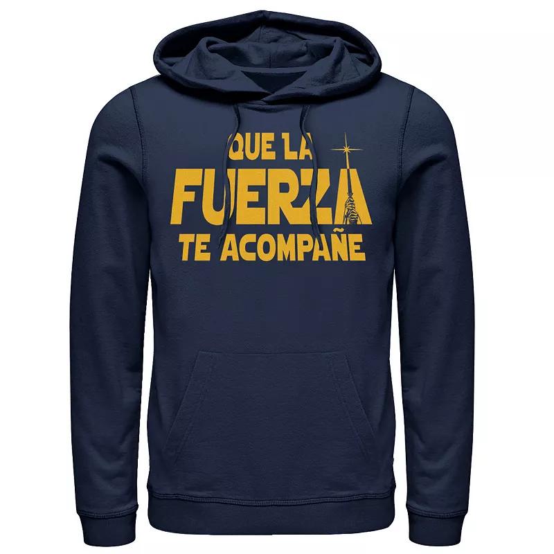 Men's Star Wars Que La Fuerza Te Acompane Yellow Text Hoodie,  Product Image