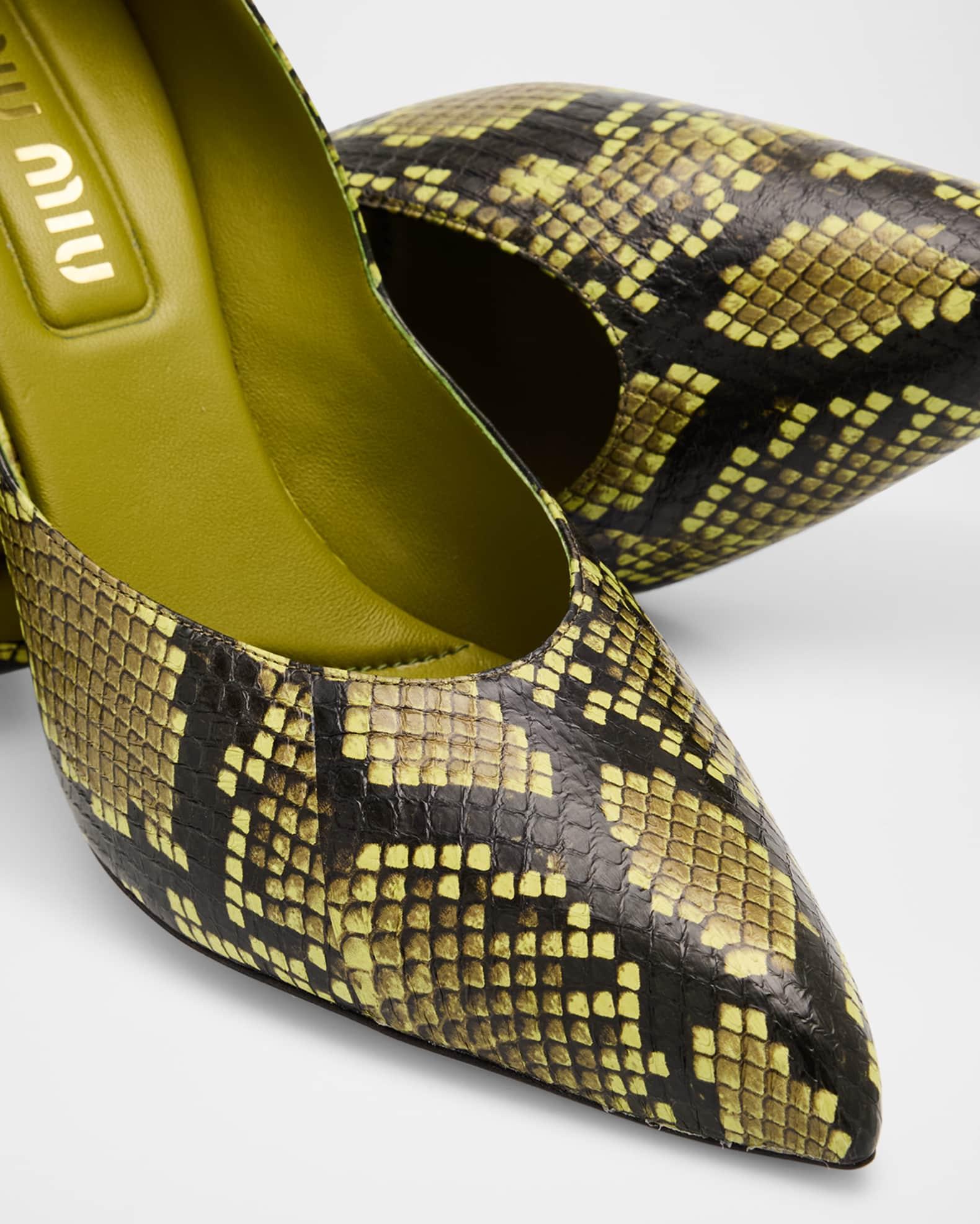 Python-Printed Leather Pumps Product Image